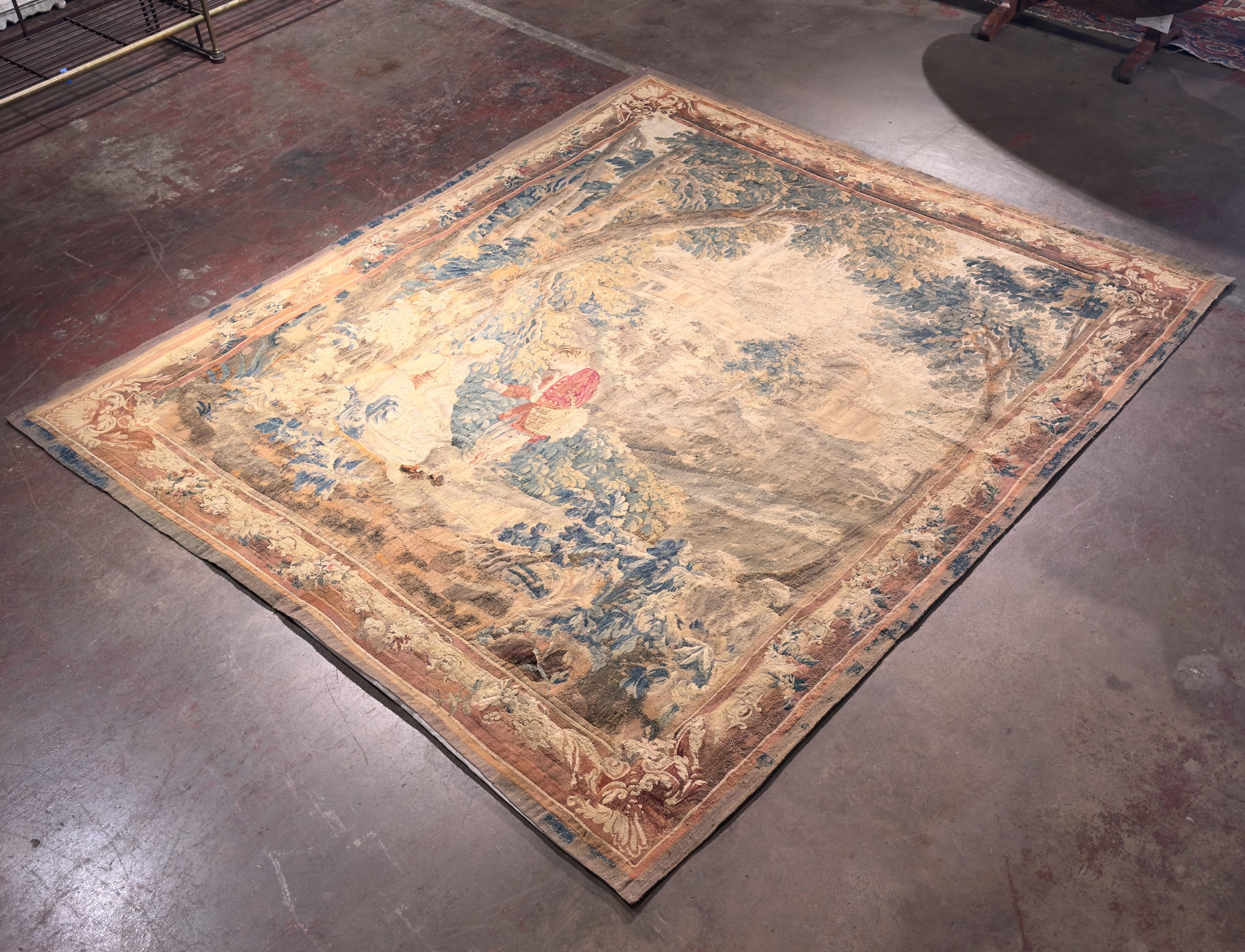 Französischer Aubusson-Wandteppich aus dem 18. Jahrhundert, zugeschrieben Jean-Baptiste Huet (Leinwand) im Angebot