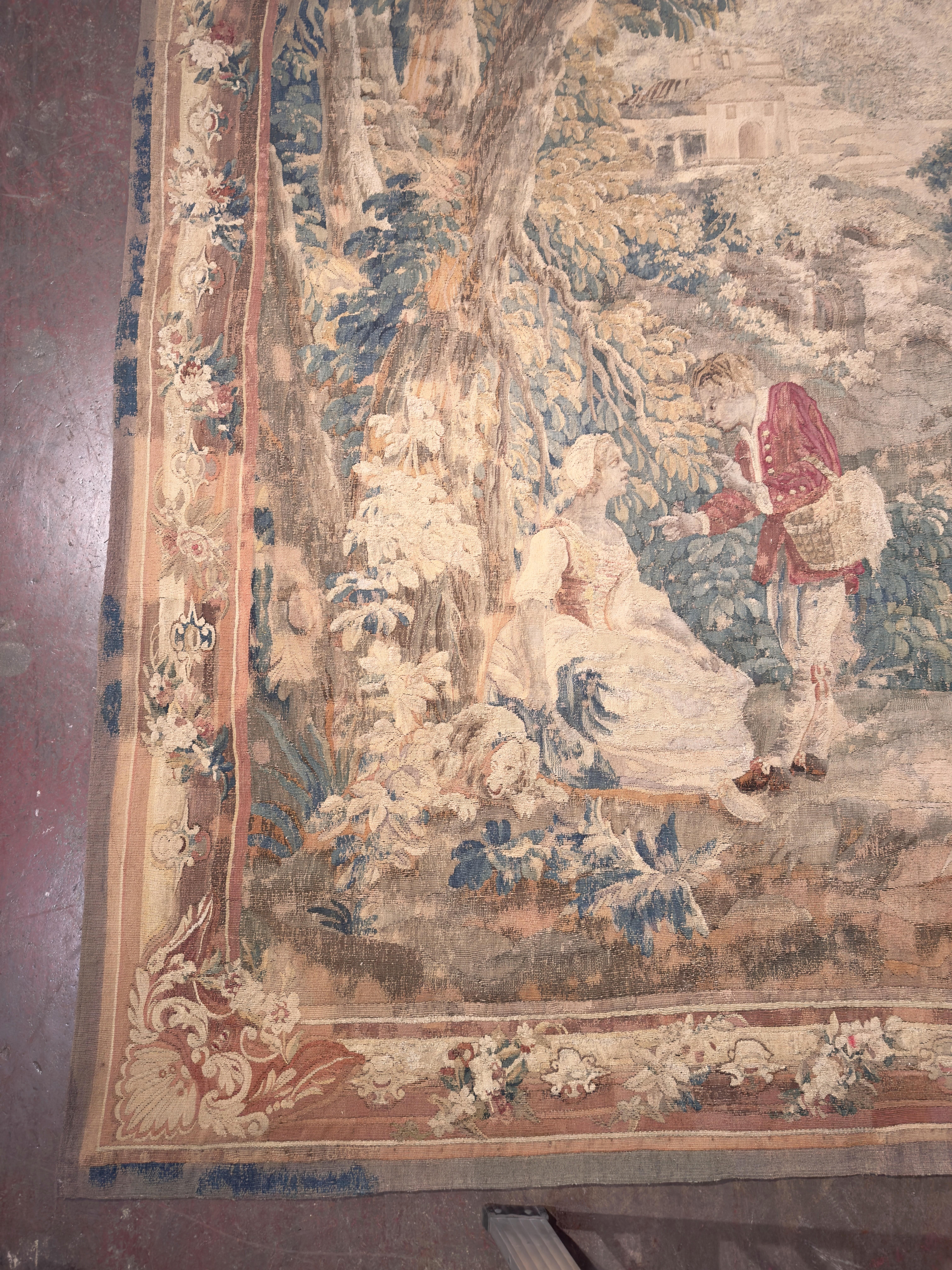 Französischer Aubusson-Wandteppich aus dem 18. Jahrhundert, zugeschrieben Jean-Baptiste Huet im Angebot 2