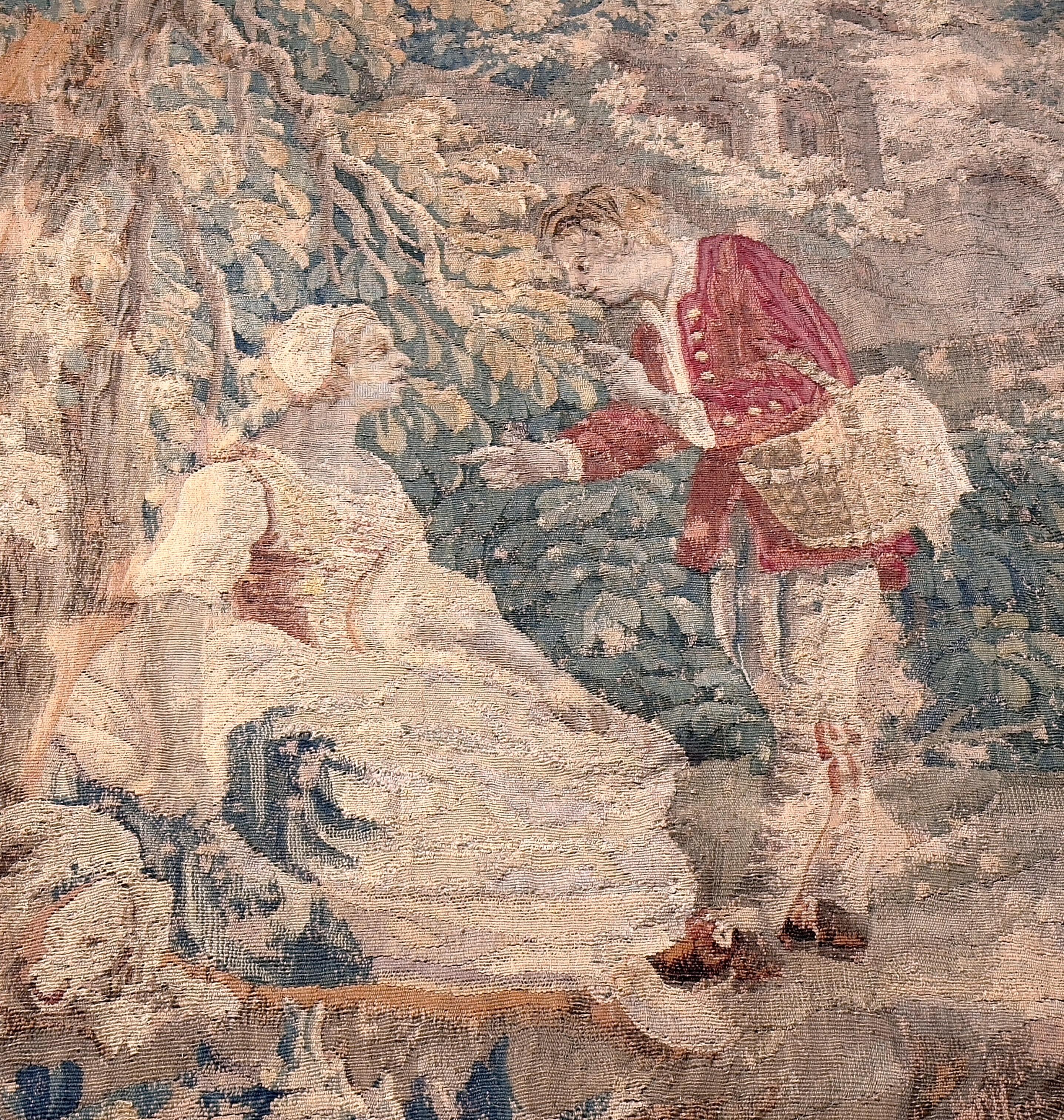 Französischer Aubusson-Wandteppich aus dem 18. Jahrhundert, zugeschrieben Jean-Baptiste Huet im Angebot 4