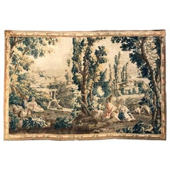 18th Century French Aubusson Pastoral Tapestry in the Manner of Boucher