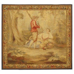 18th Century French Aubusson Rustic Tapestry