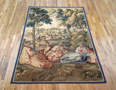 18th Century French Aubusson Rustic Tapestry Panel