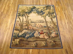 18th Century French Aubusson Rustic Tapestry Panel