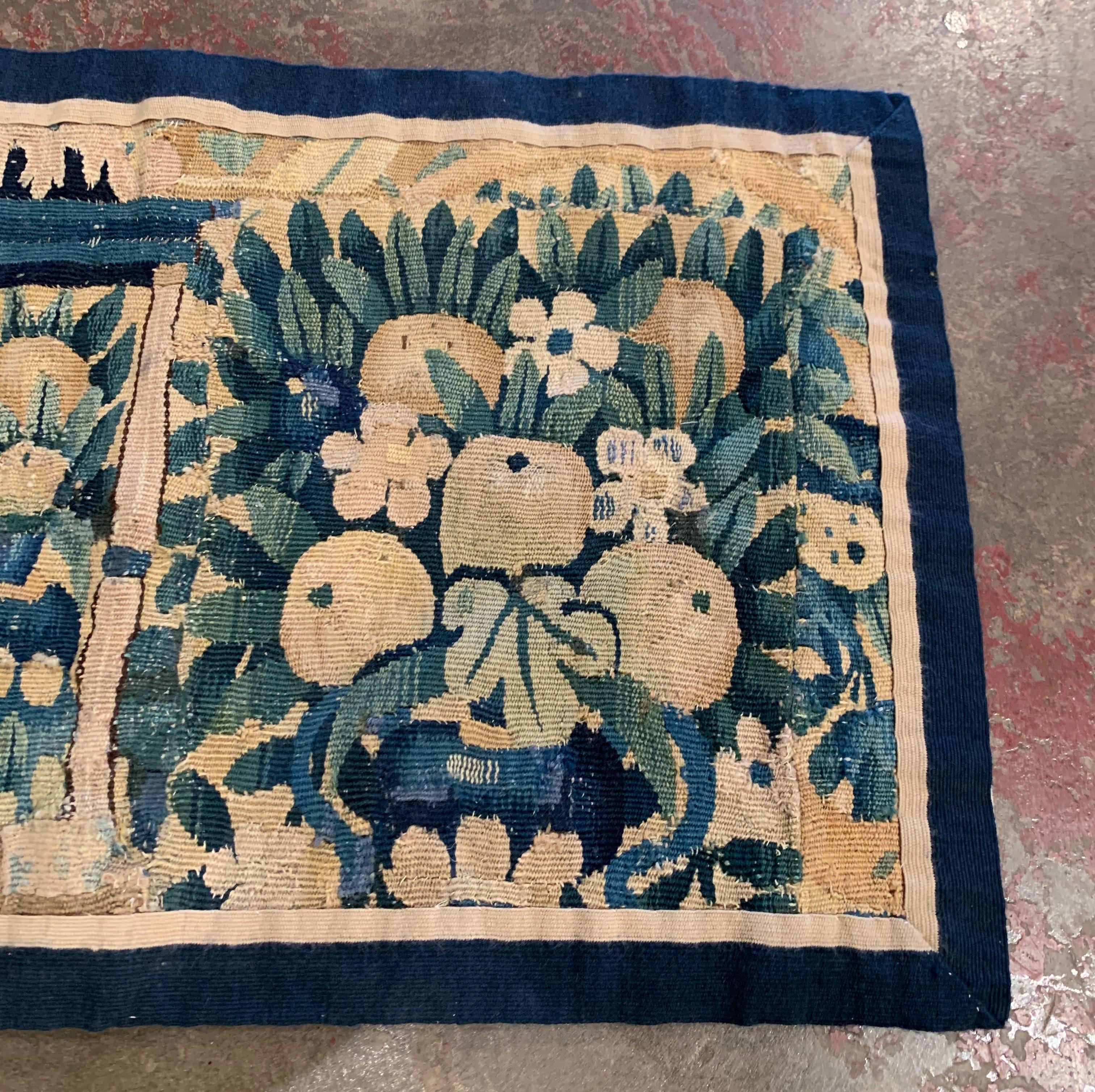 18th Century French Aubusson Tapestry Center Table Runner with Foliage Decor 5