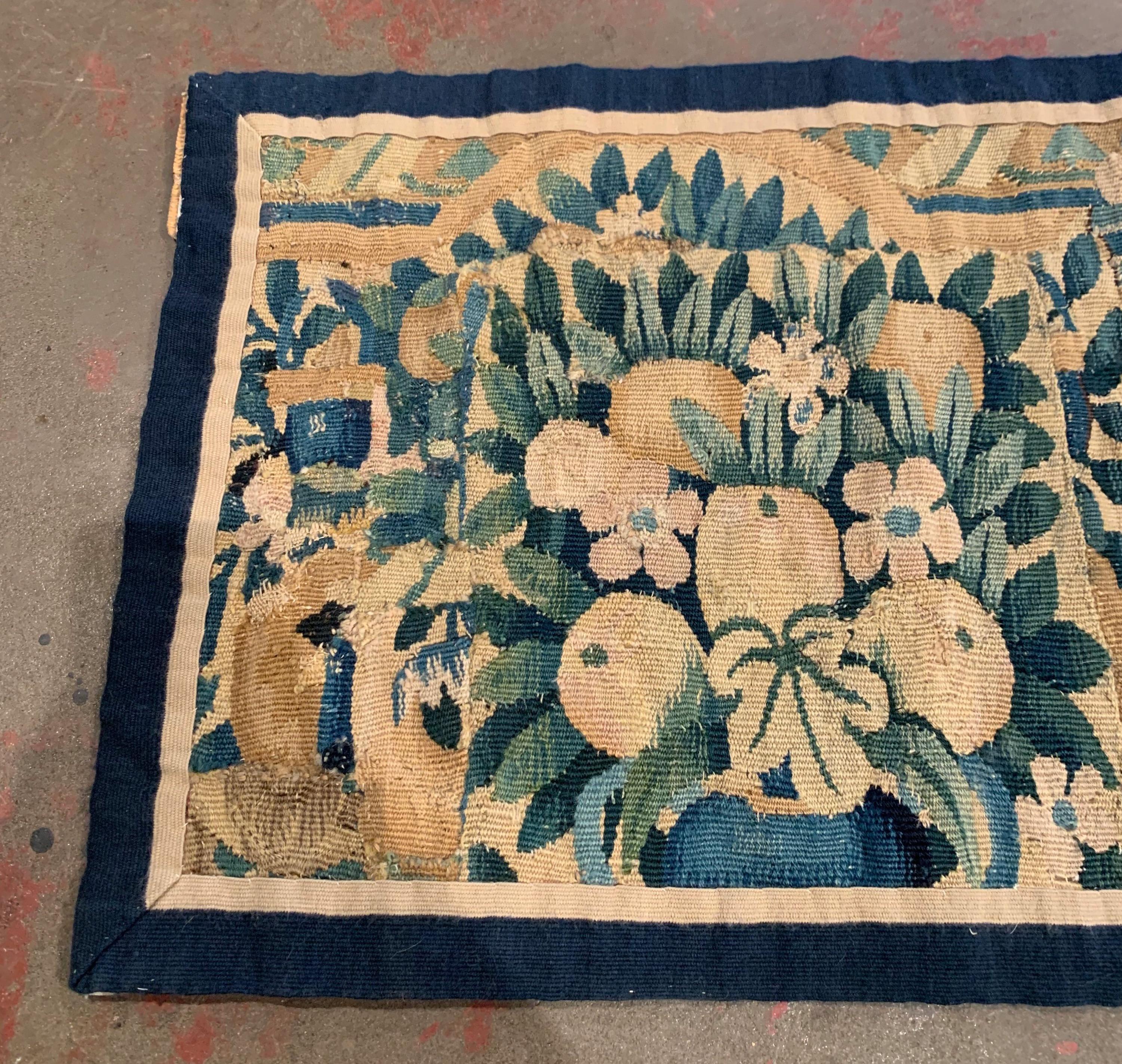 18th Century French Aubusson Tapestry Center Table Runner with Foliage Decor 3