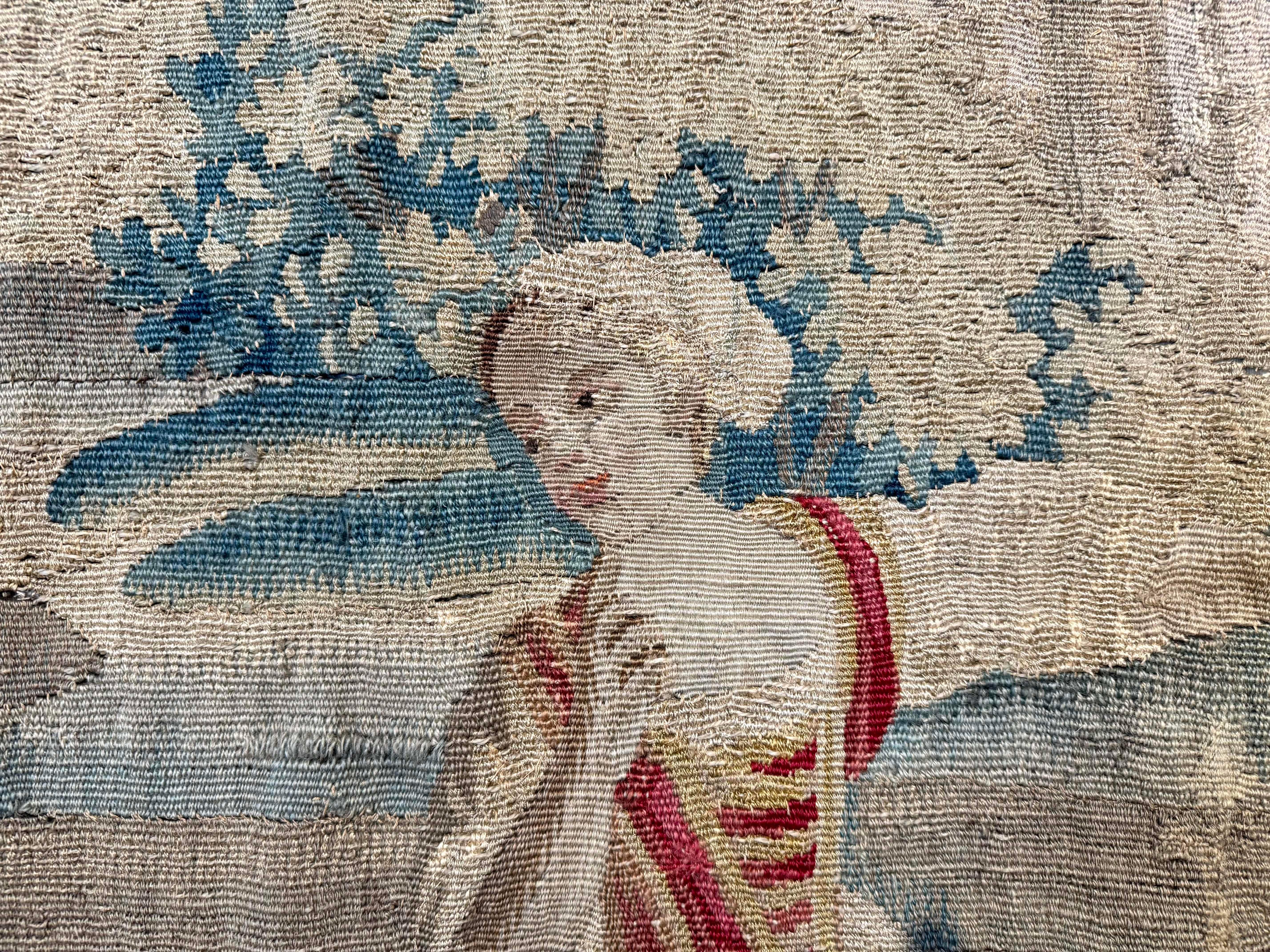 18th Century French Aubusson Tapestry “Colin-Maillard” or Blind Man’s Buff Scene For Sale 6