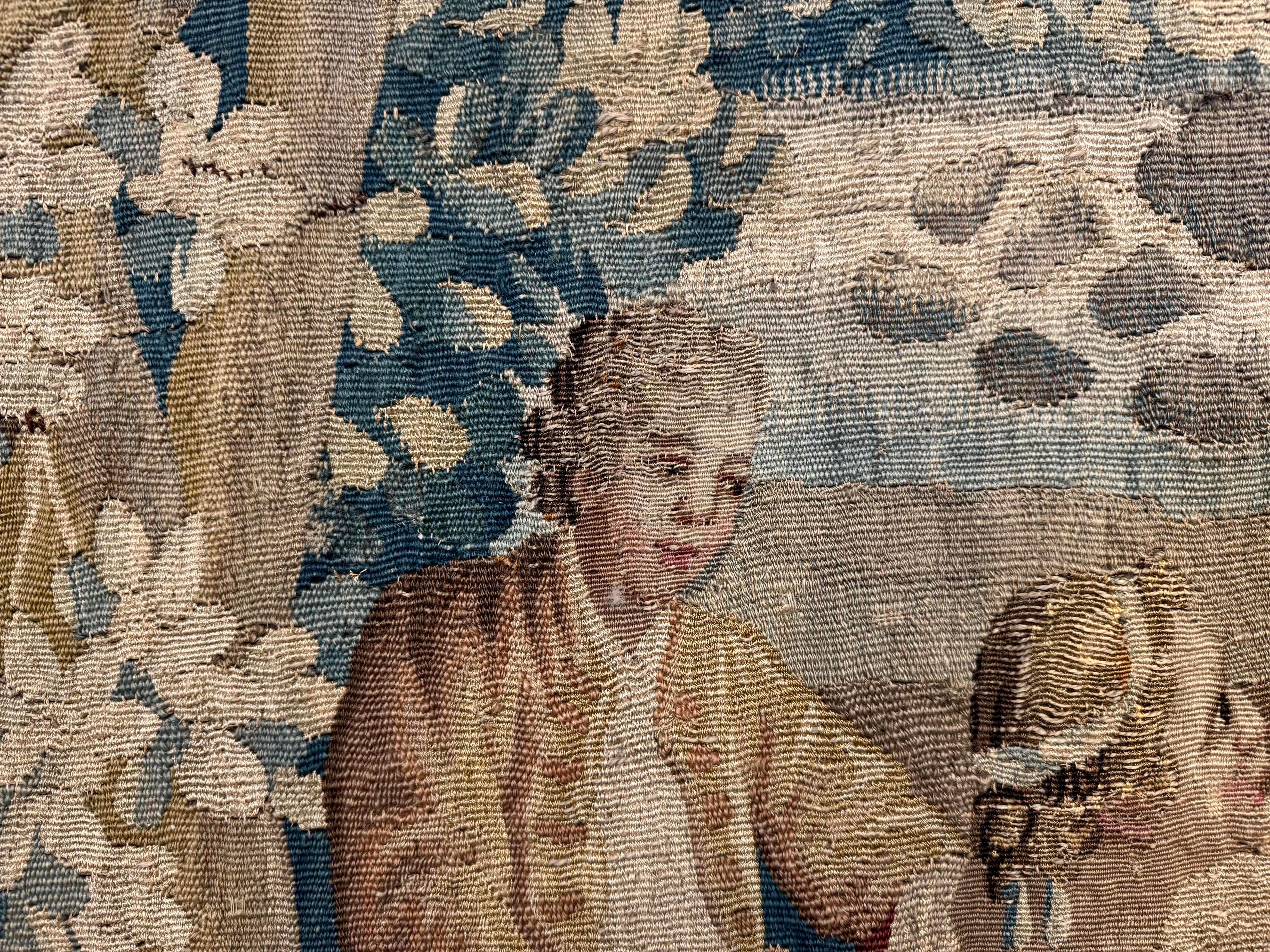 18th Century French Aubusson Tapestry “Colin-Maillard” or Blind Man’s Buff Scene For Sale 7