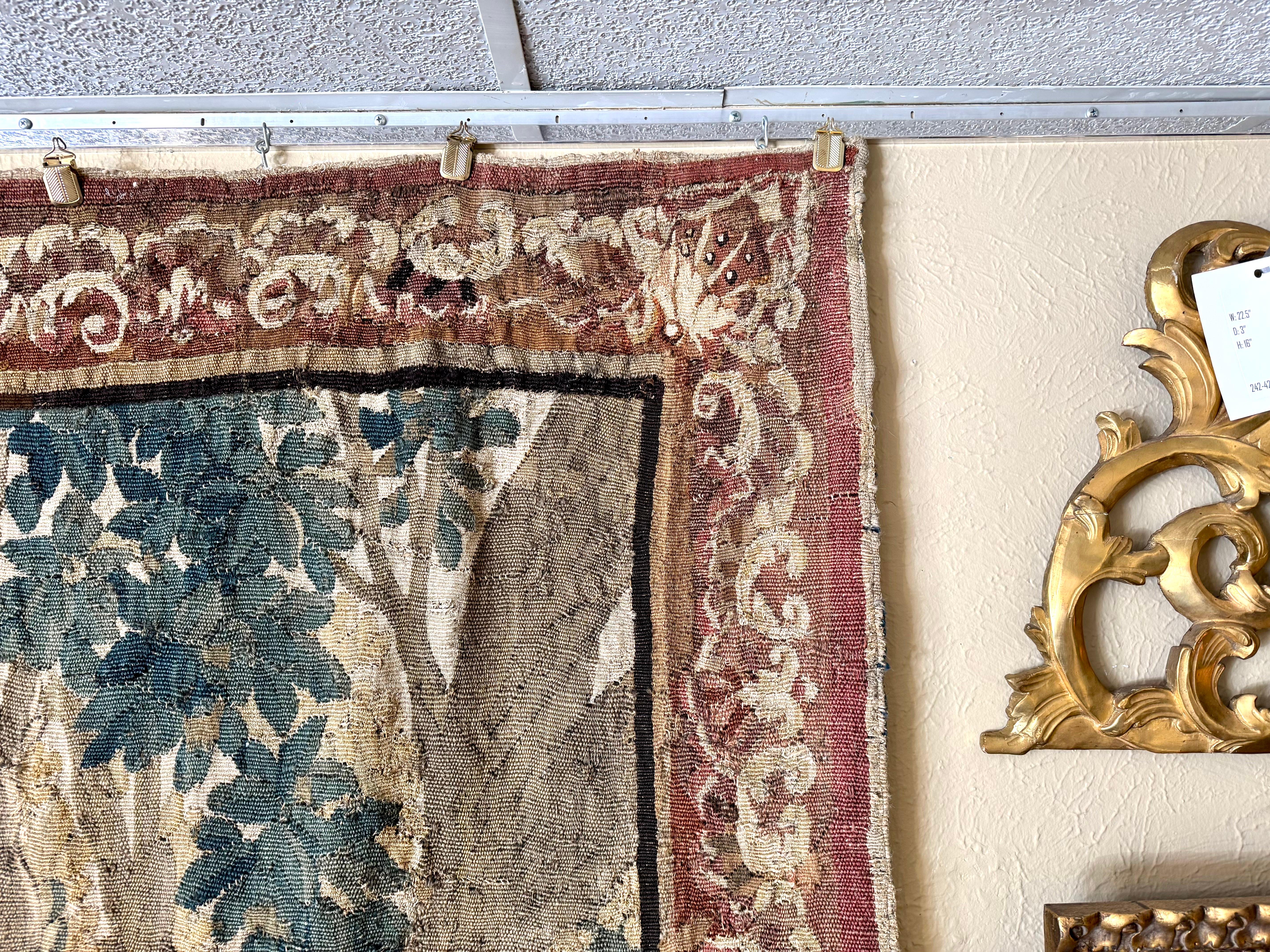 Hand-Woven 18th Century French Aubusson Tapestry “Colin-Maillard” or Blind Man’s Buff Scene For Sale