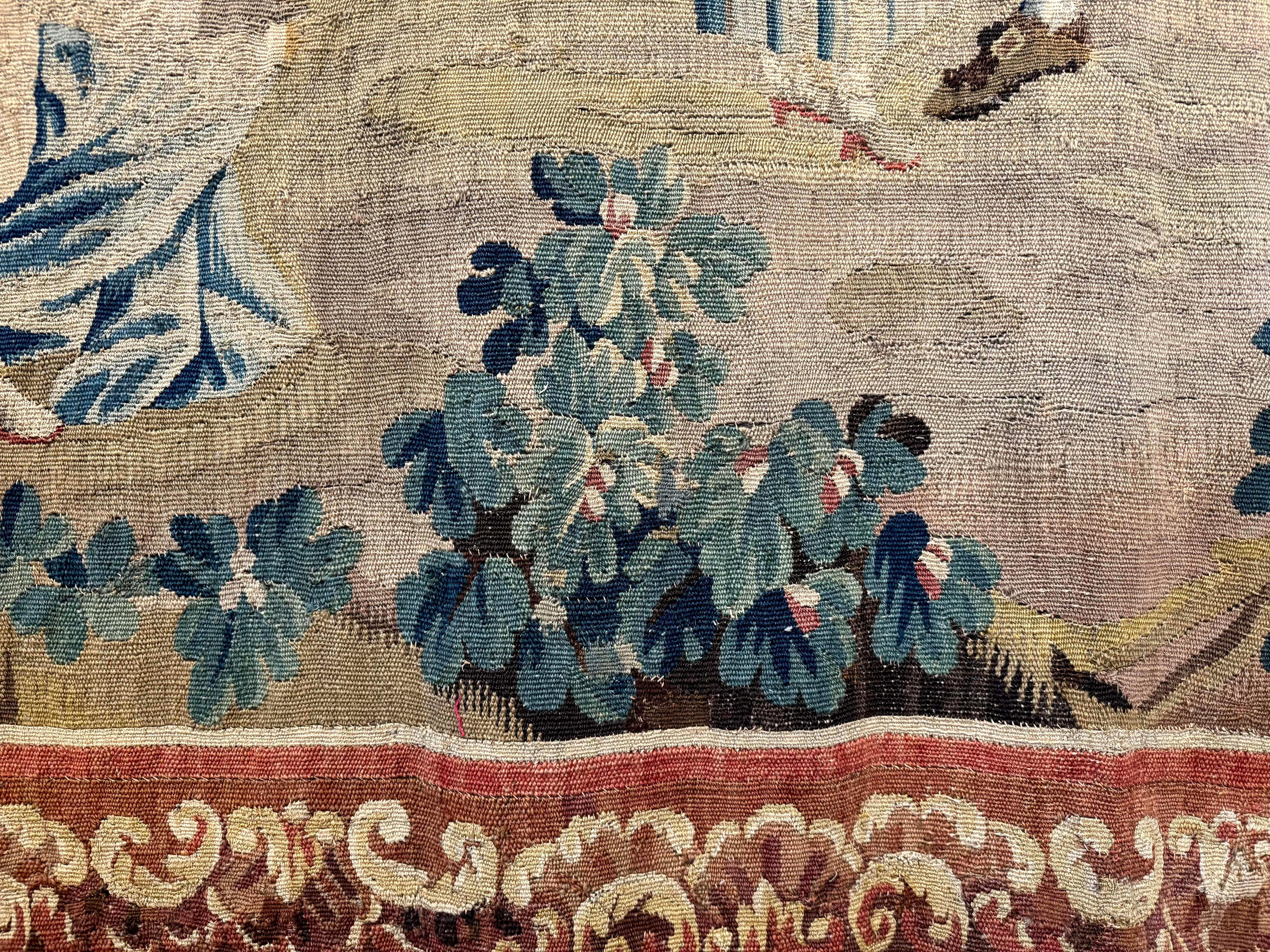 18th Century French Aubusson Tapestry “Colin-Maillard” or Blind Man’s Buff Scene For Sale 4