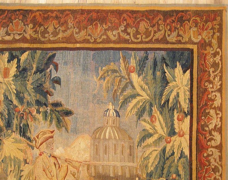 Hand-Woven 18th Century French Aubusson Tapestry For Sale