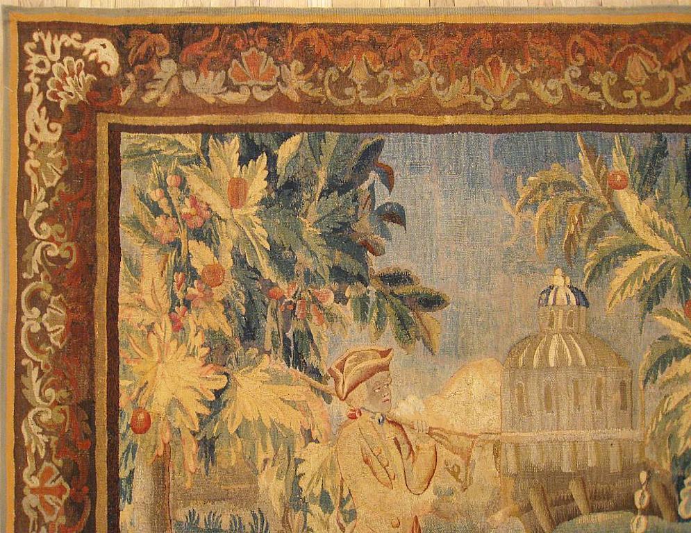 Französischer Aubusson-Wandteppich aus dem 18. Jahrhundert (Handgewebt) im Angebot