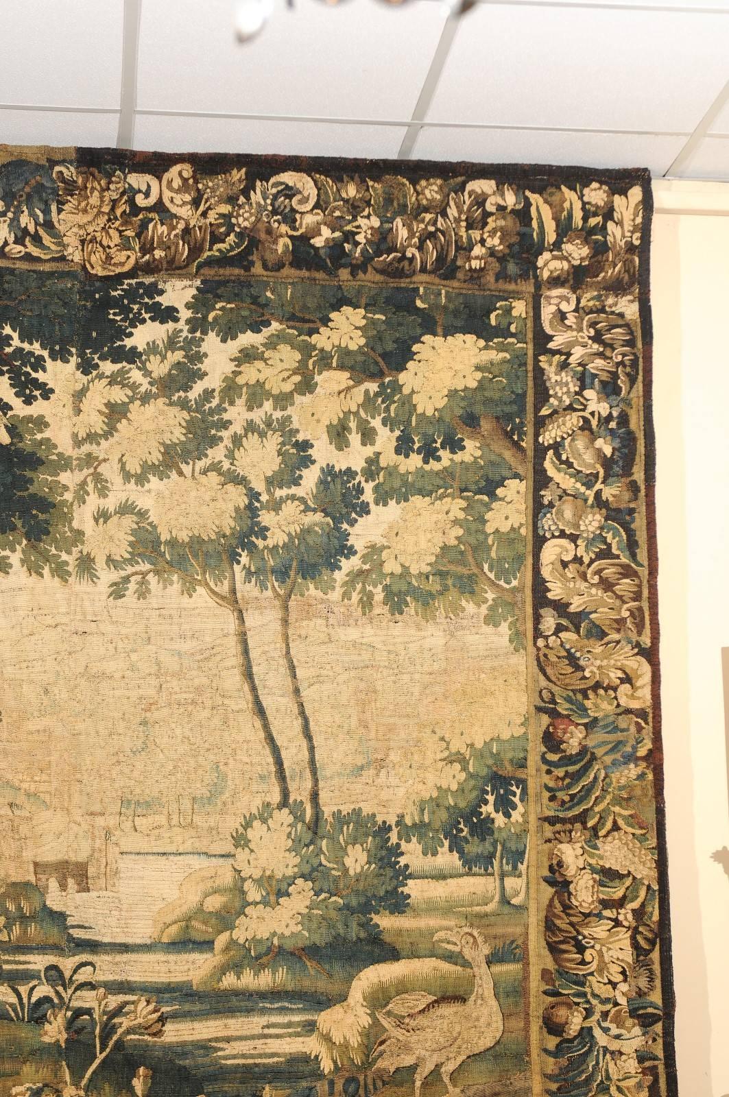 Hand-Woven 18th Century French Aubusson Tapestry