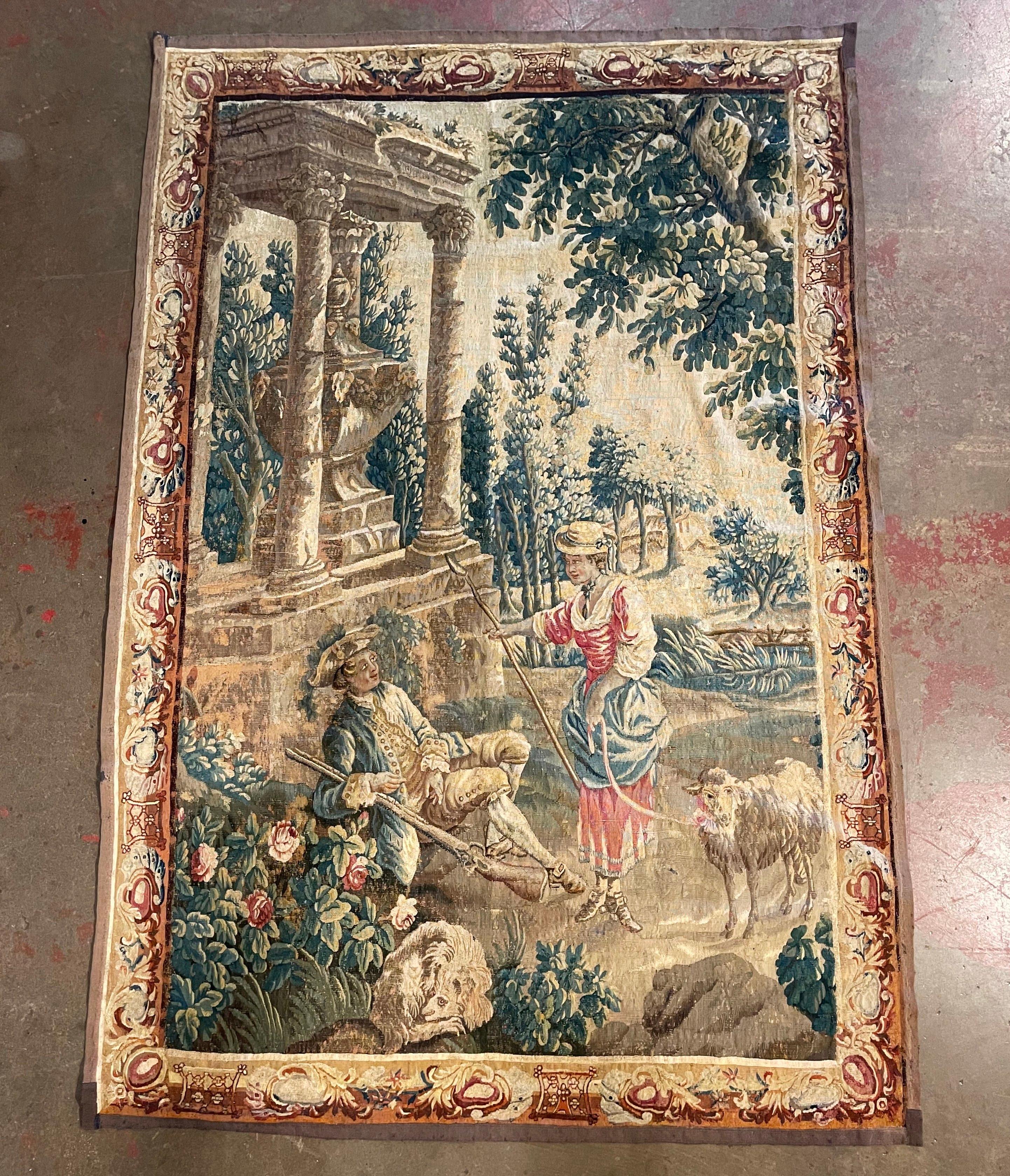 Louis XIV Tapisserie française d'Aubusson du XVIIIe siècle 