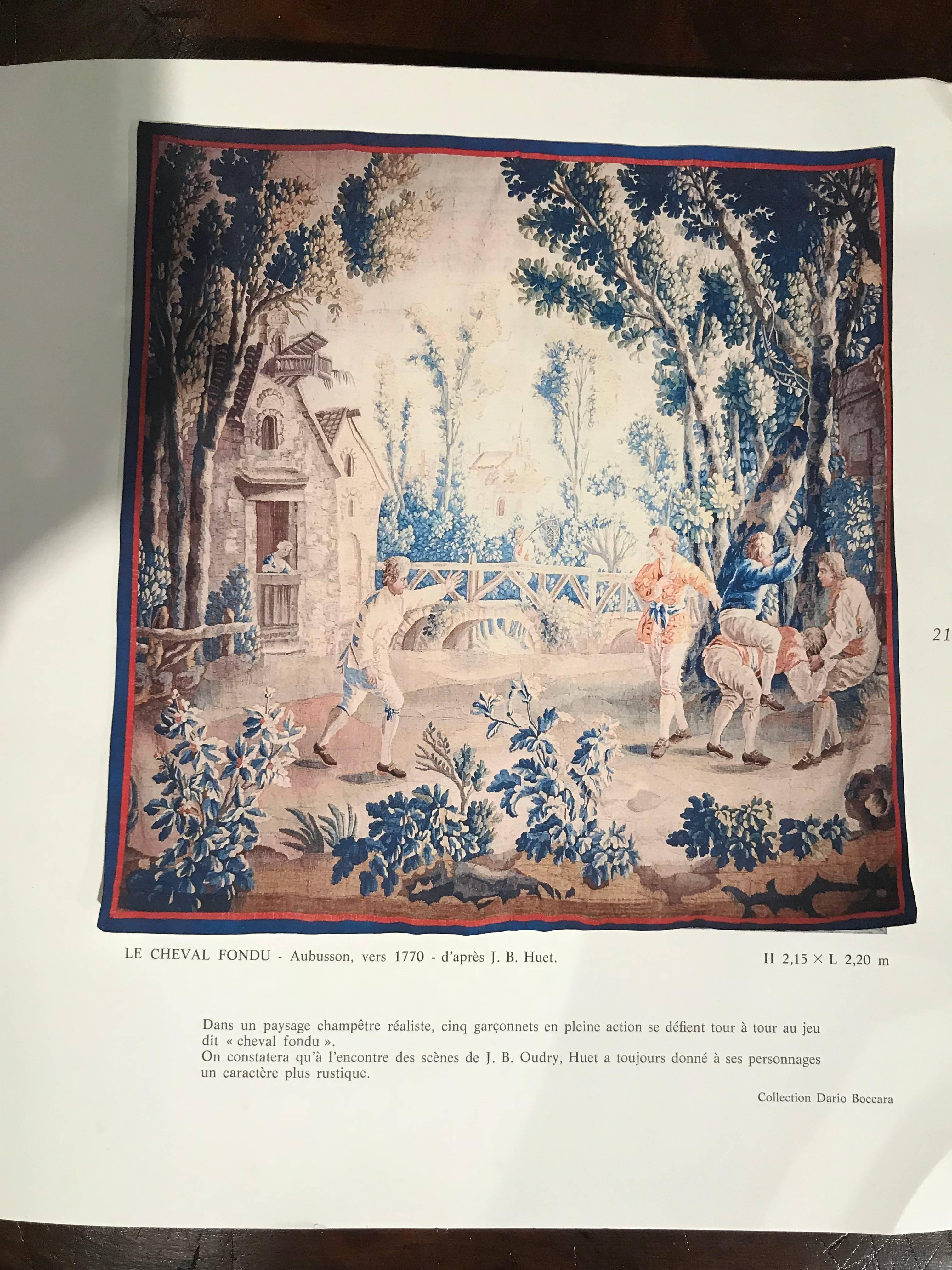 Französischer Aubusson-Wandteppich „Le Cheval Fondu“ aus dem 18. Jahrhundert von J.B. Farbtuch im Angebot 5