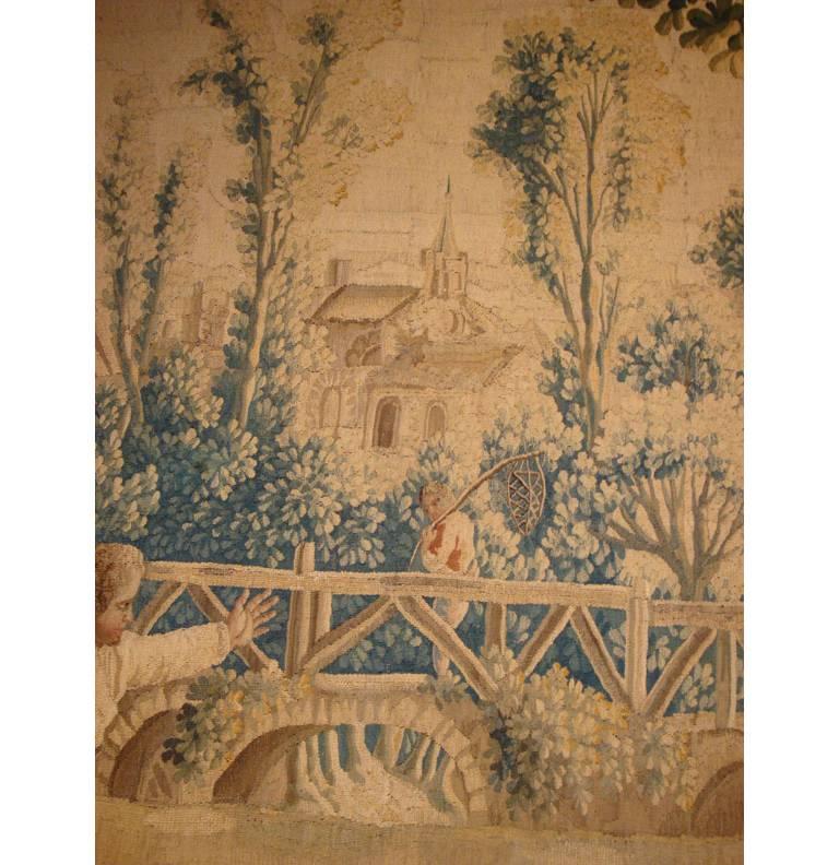 Französischer Aubusson-Wandteppich „Le Cheval Fondu“ aus dem 18. Jahrhundert von J.B. Farbtuch im Angebot 2