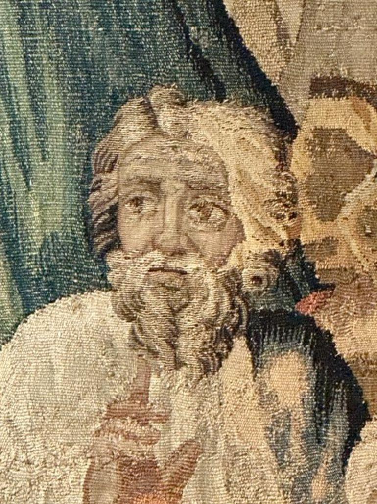 Thread 18th Century French Aubusson Tapestry of Jesus