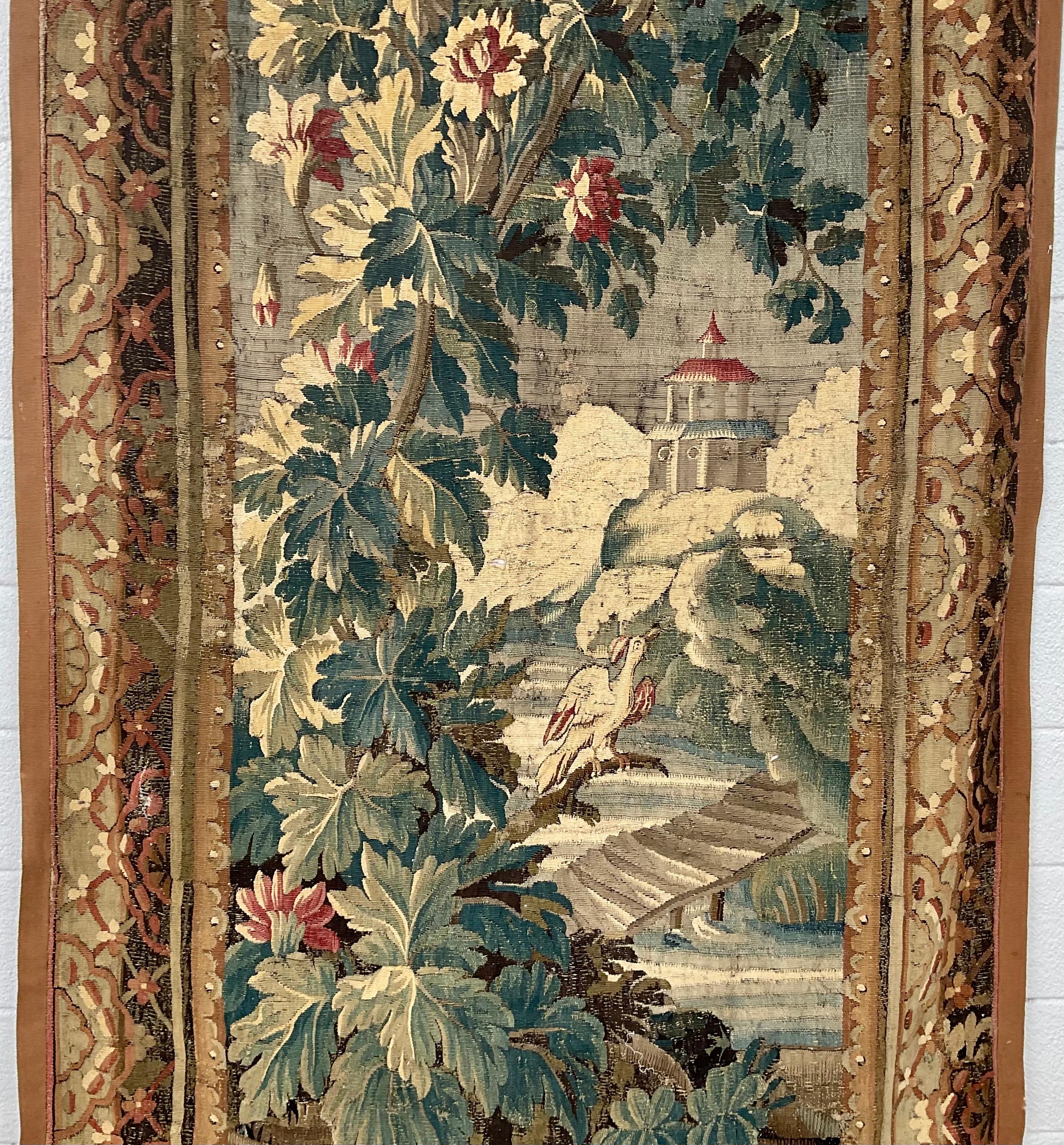 18th Century French Aubusson Tapestry Wall Hanging For Sale 2