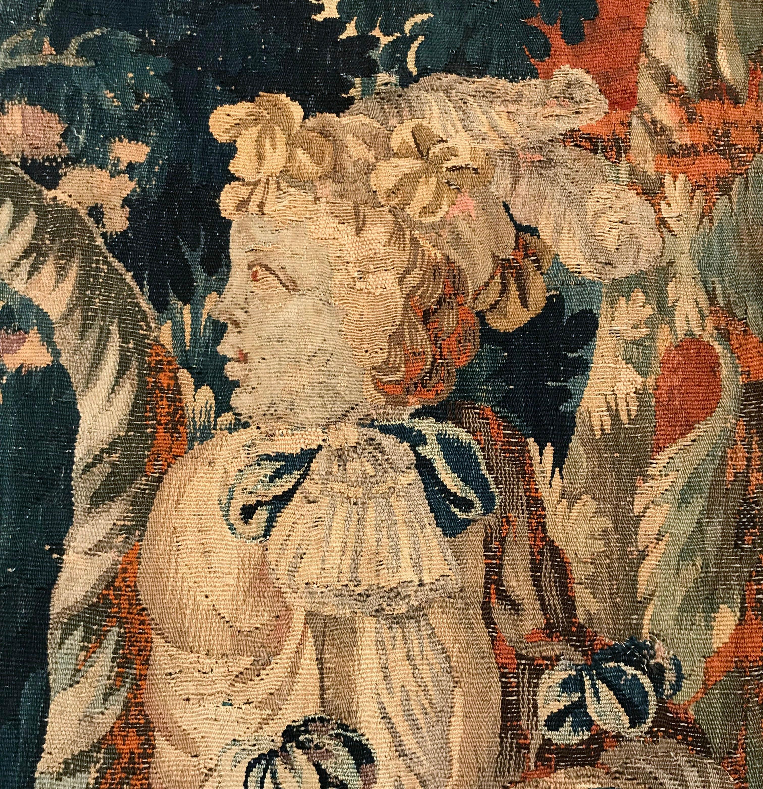 18th Century French Handwoven Aubusson Tapestry with Cherubs 6