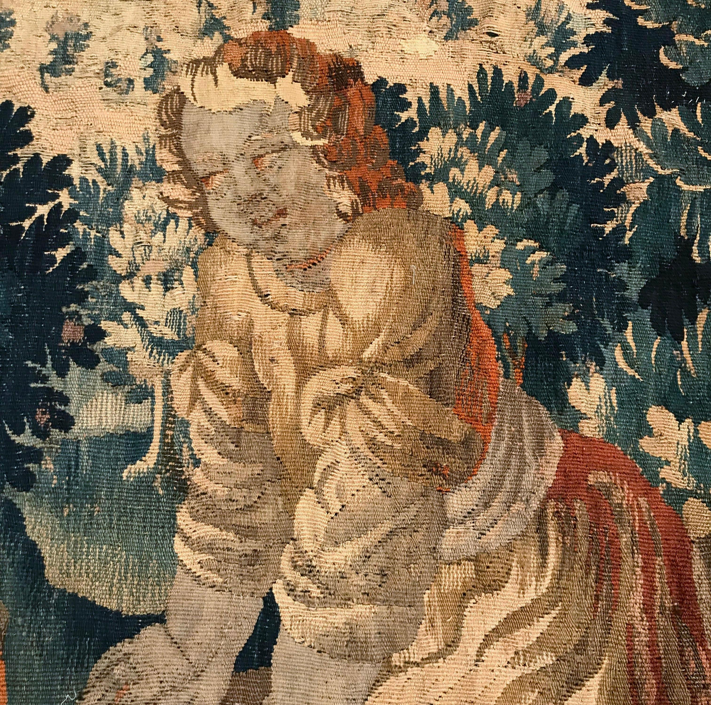 18th Century French Handwoven Aubusson Tapestry with Cherubs 5