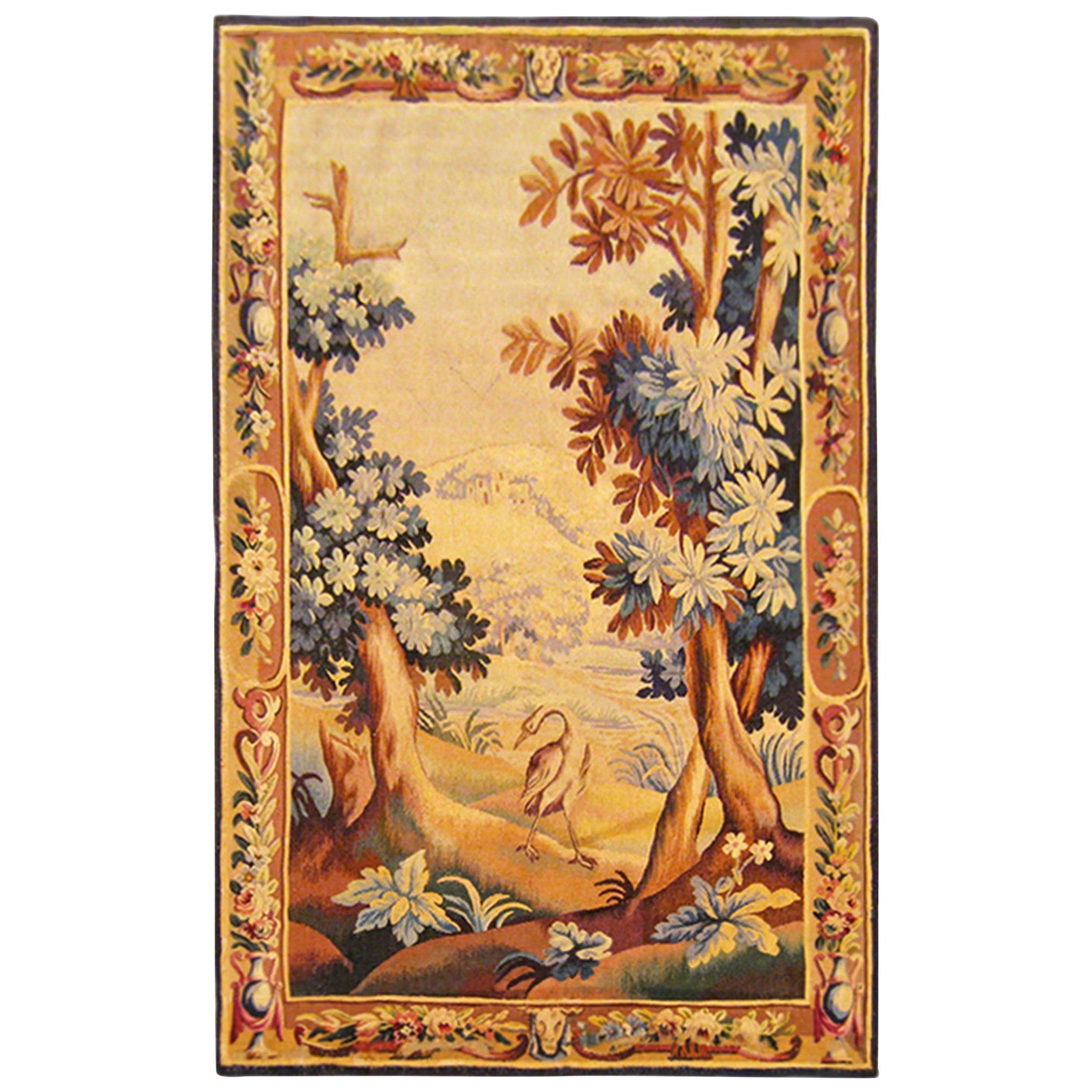 Französischer Aubusson Verdure Wandteppich mit Landschaftsmotiv aus dem 18. Jahrhundert im Angebot