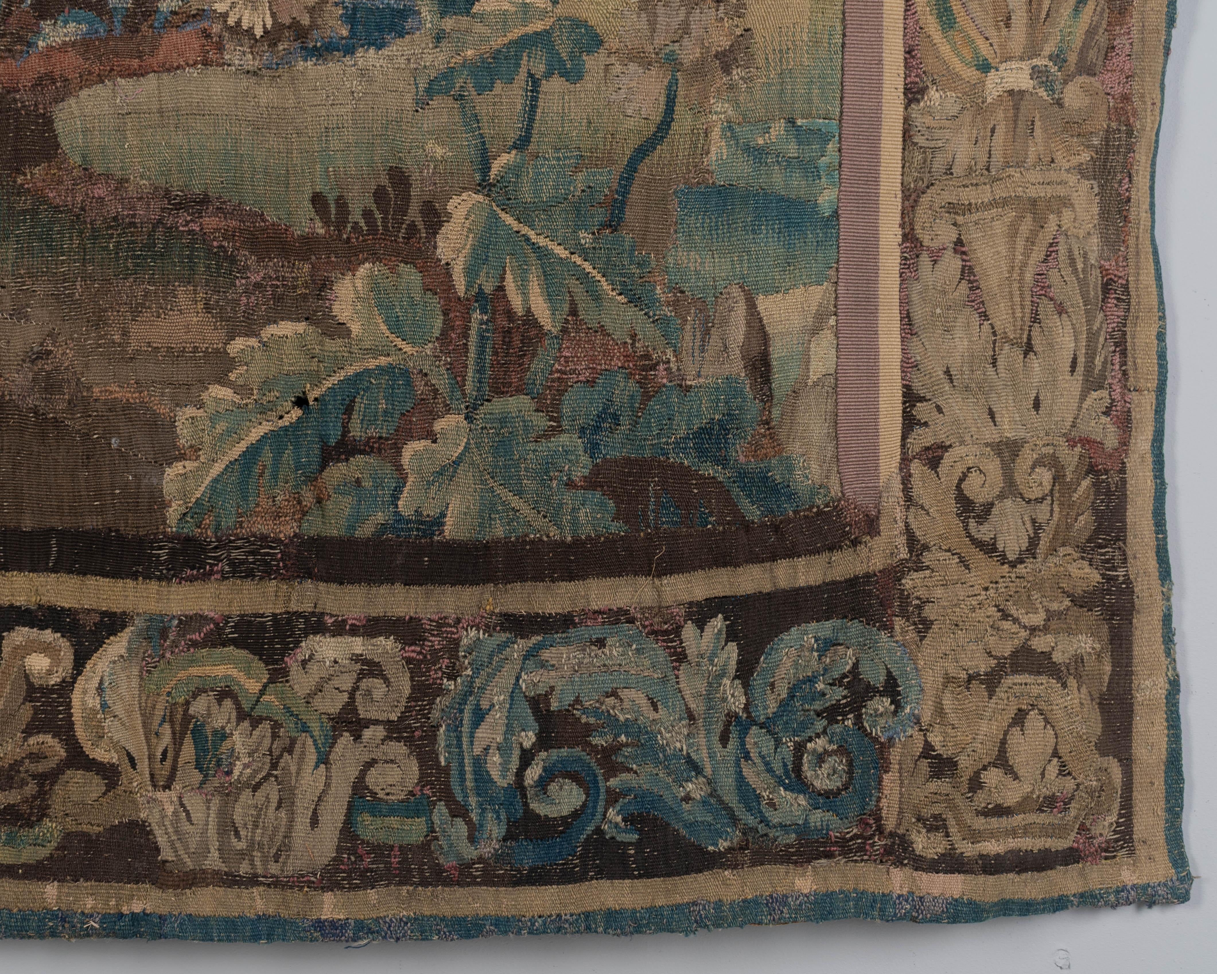 Französischer Aubusson Verdure-Wandteppich aus dem 18. Jahrhundert im Angebot 9