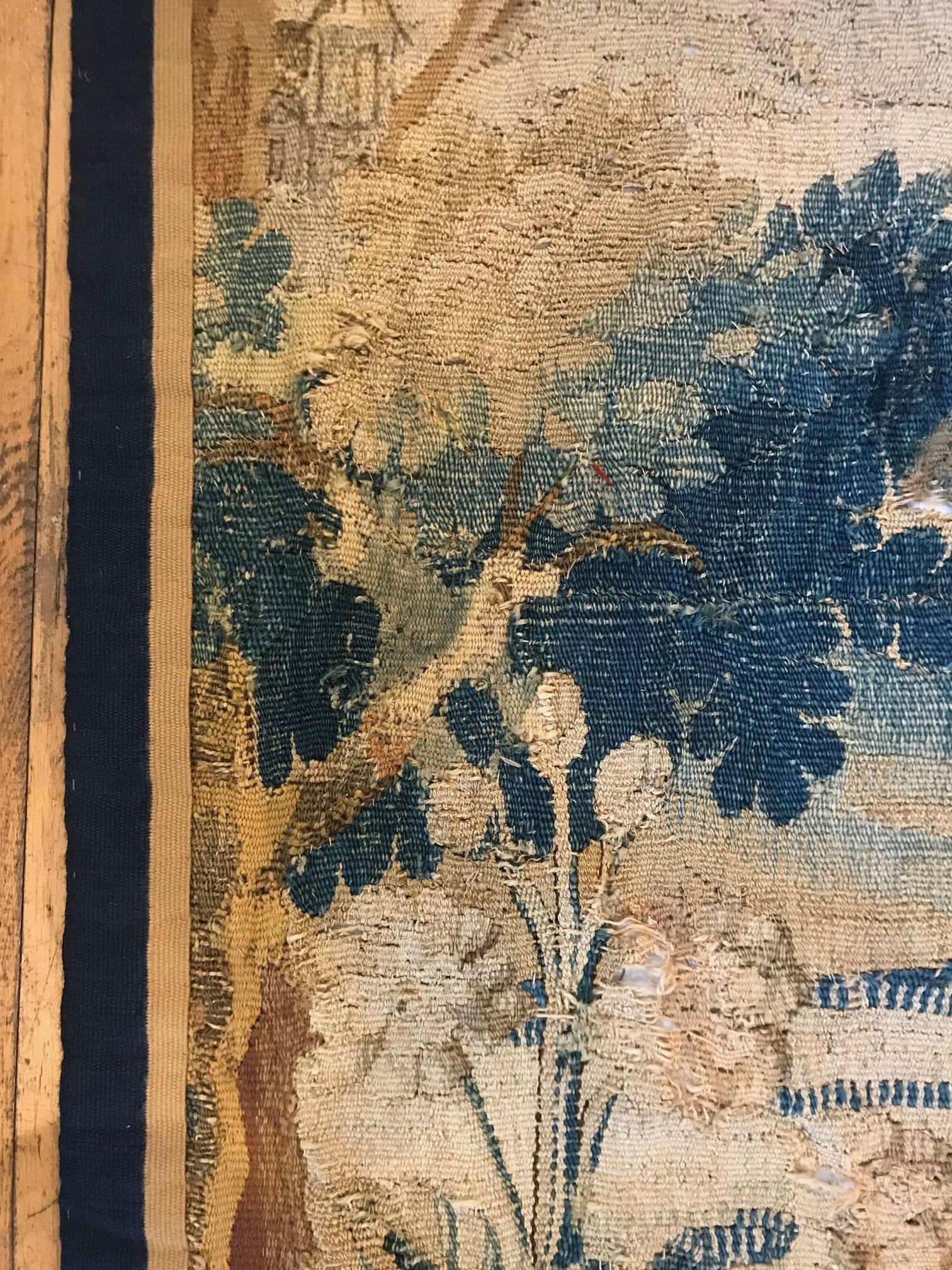 18th Century French Aubusson Verdure Tapestry For Sale 1