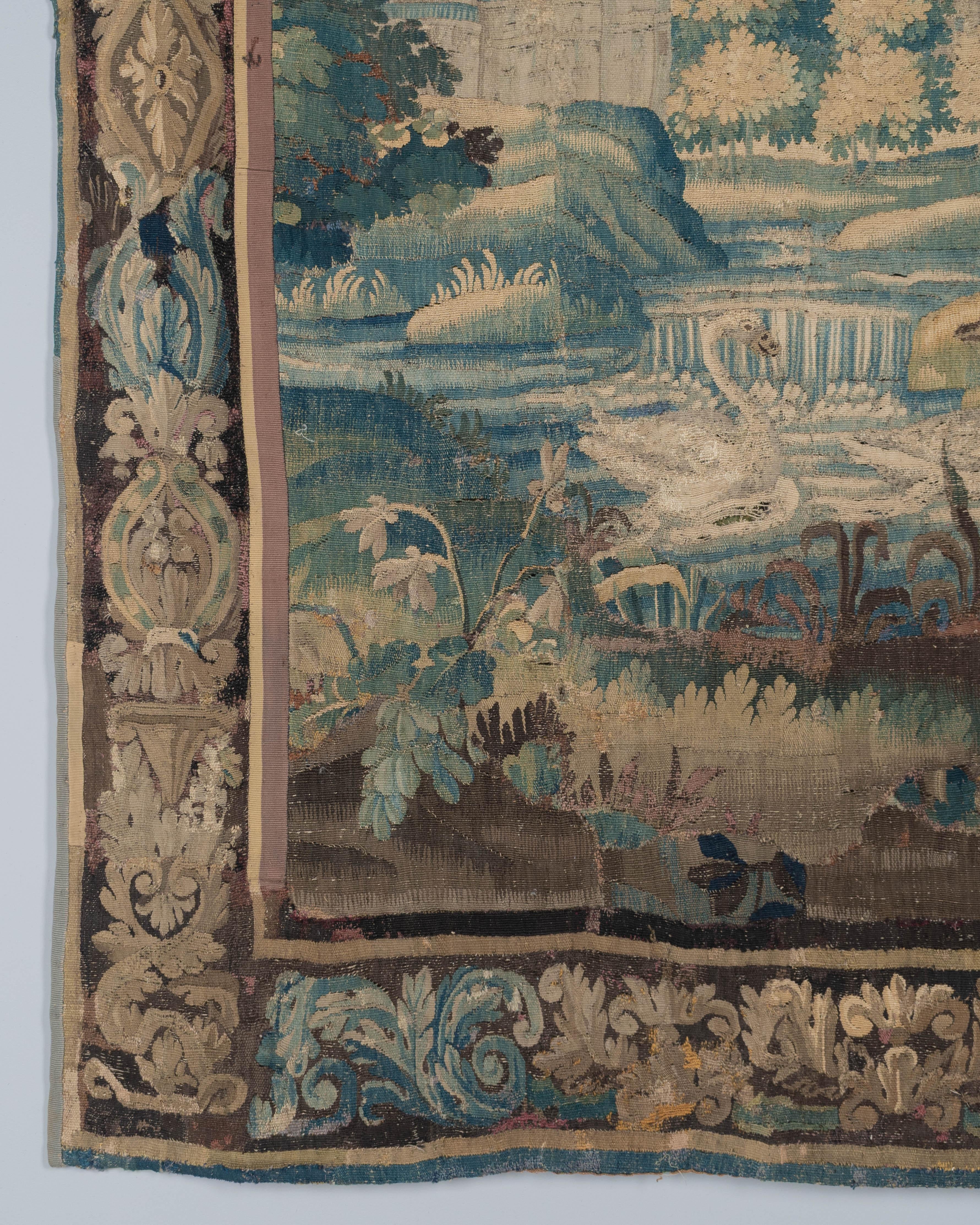 Französischer Aubusson Verdure-Wandteppich aus dem 18. Jahrhundert im Angebot 3