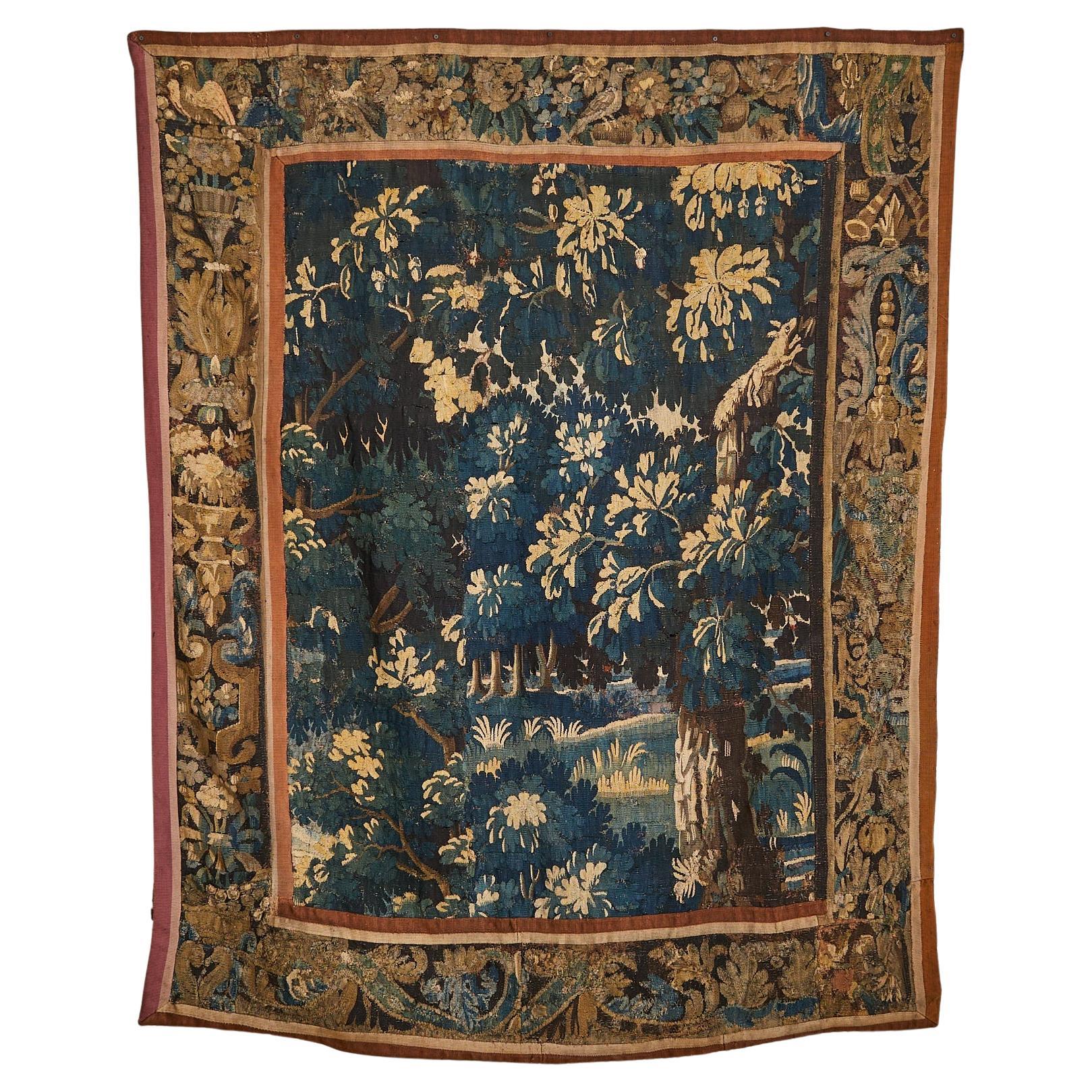 18th Century French Aubusson Woodland Tapestry