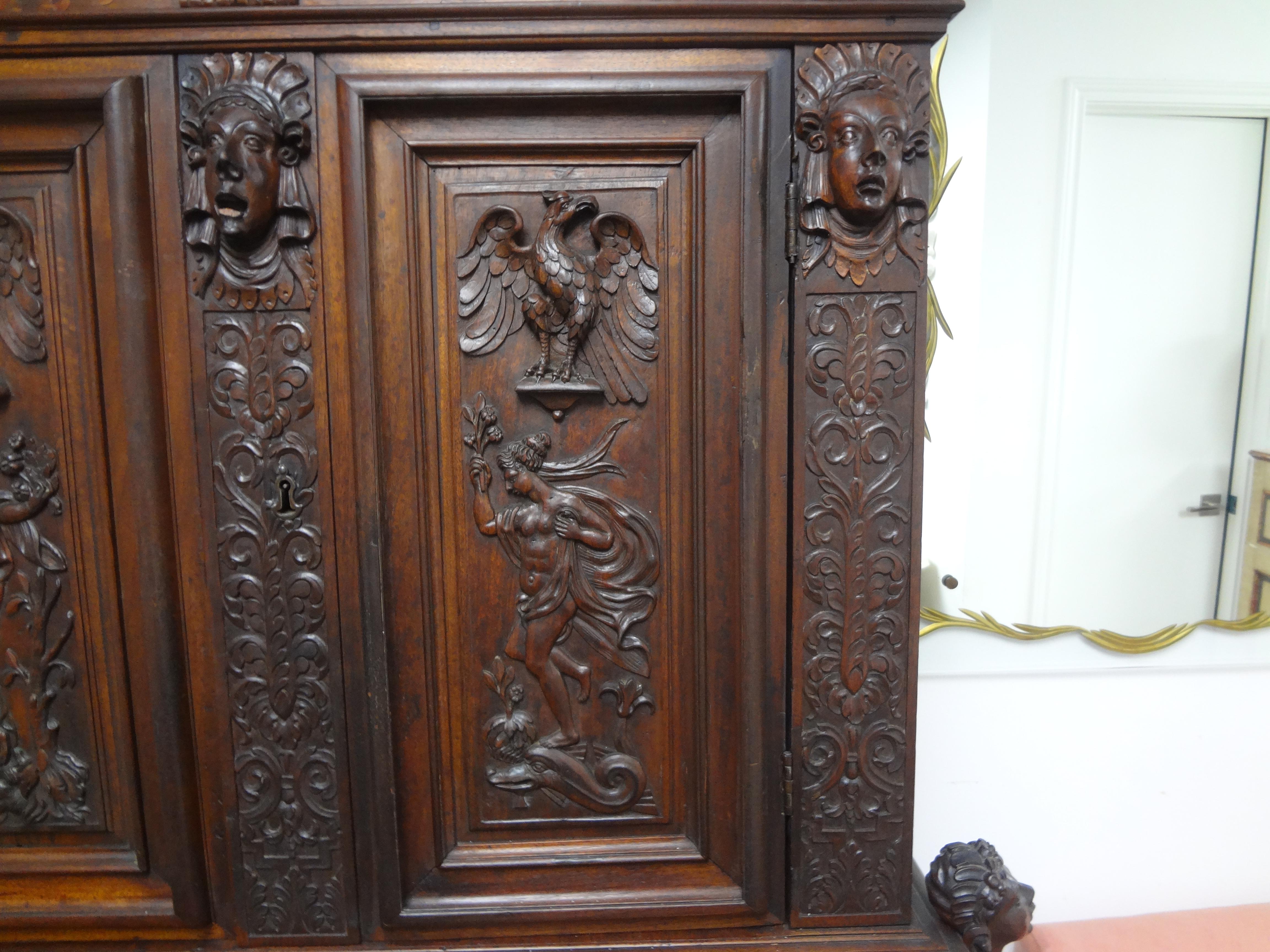 18th Century French Baroque Cabinet Or Deux Corp For Sale 2