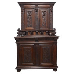 Used 18th Century French Baroque Cabinet Or Deux Corp