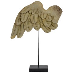 18th Century French Baroque Carved Oak Fragment of a Wing