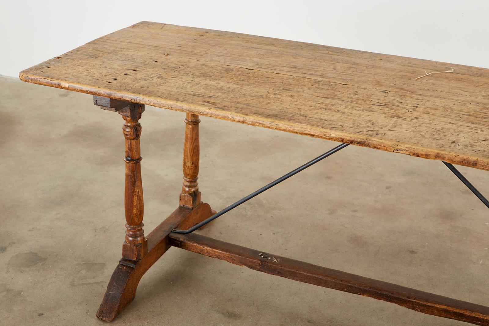 18th Century French Baroque Trestle Dining Table 2