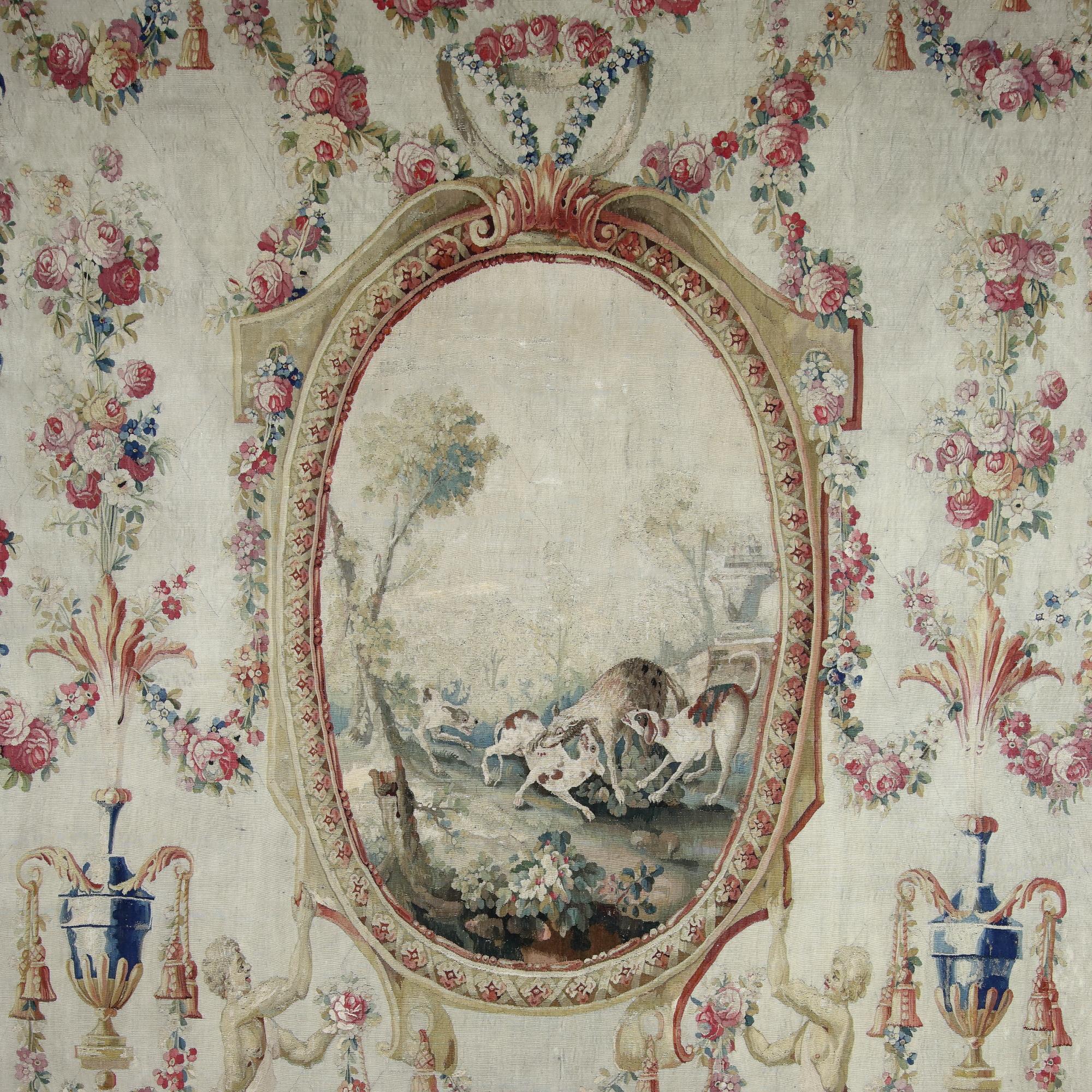 18th century French Beauvais Louis XVI neoclassical Hunting Tapestry after the painting 