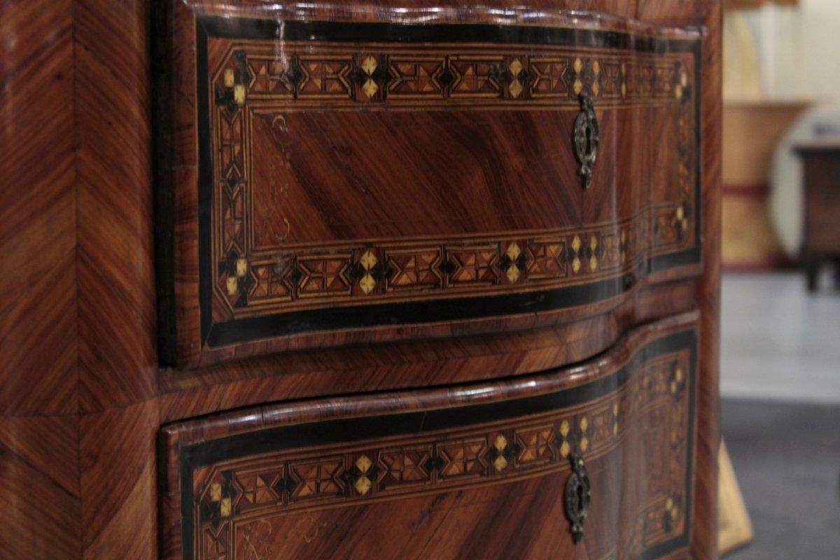 Inlay 18th Century French Bedside Table For Sale