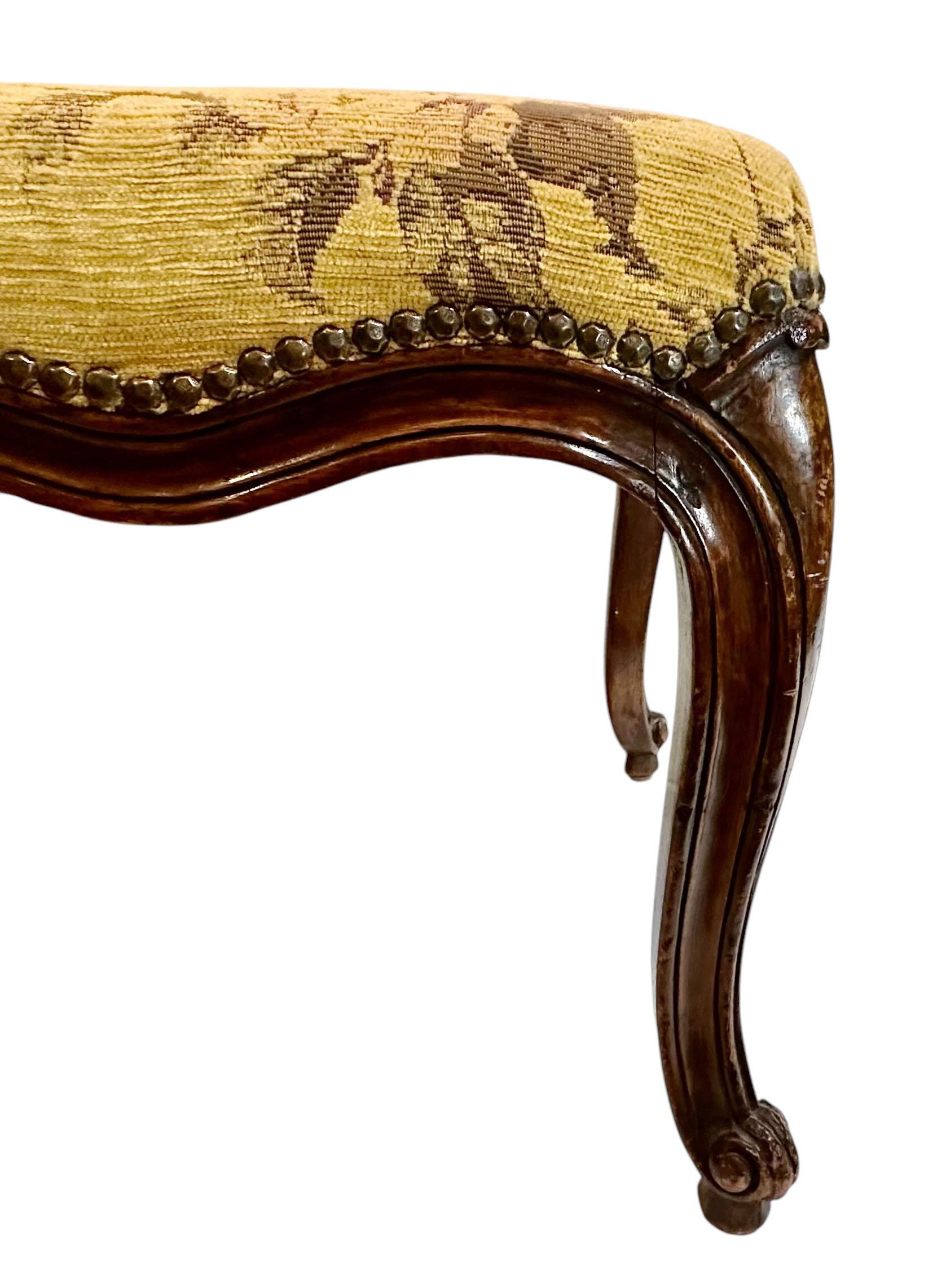 Textile 18th Century French Bench For Sale
