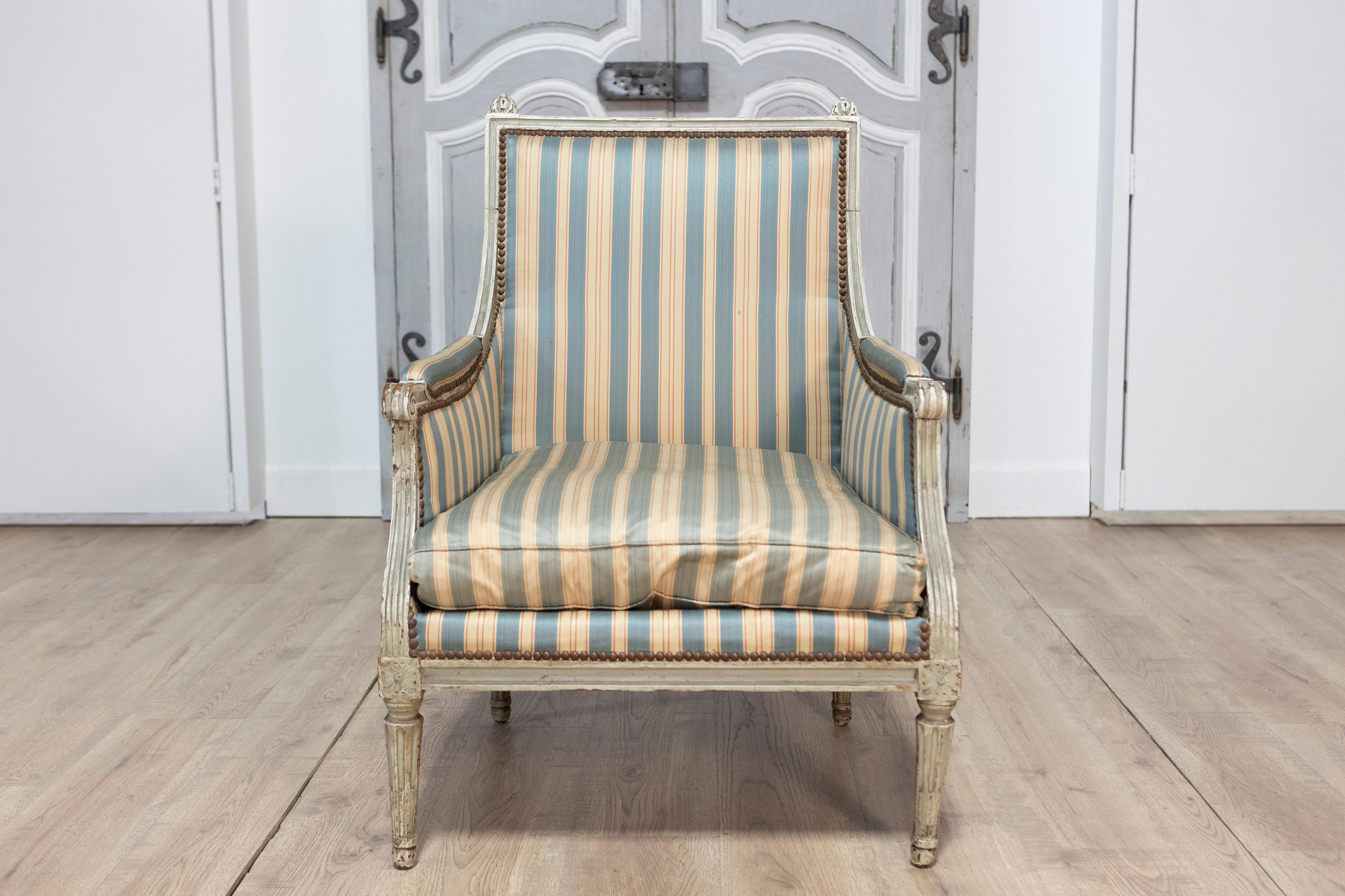 Louis XVI 18th Century French Bergere Circa 1790 For Sale
