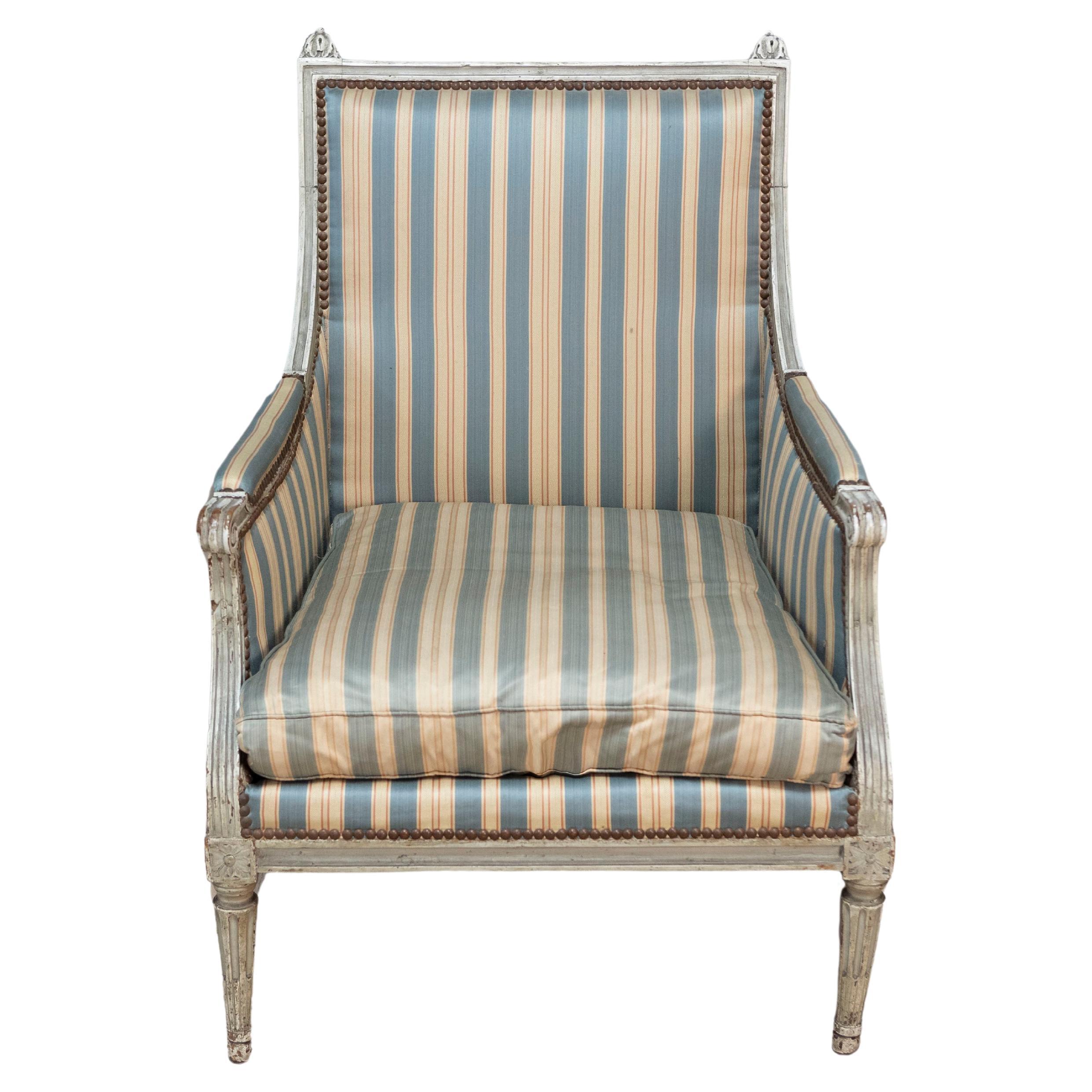 18th Century French Bergere Circa 1790 For Sale