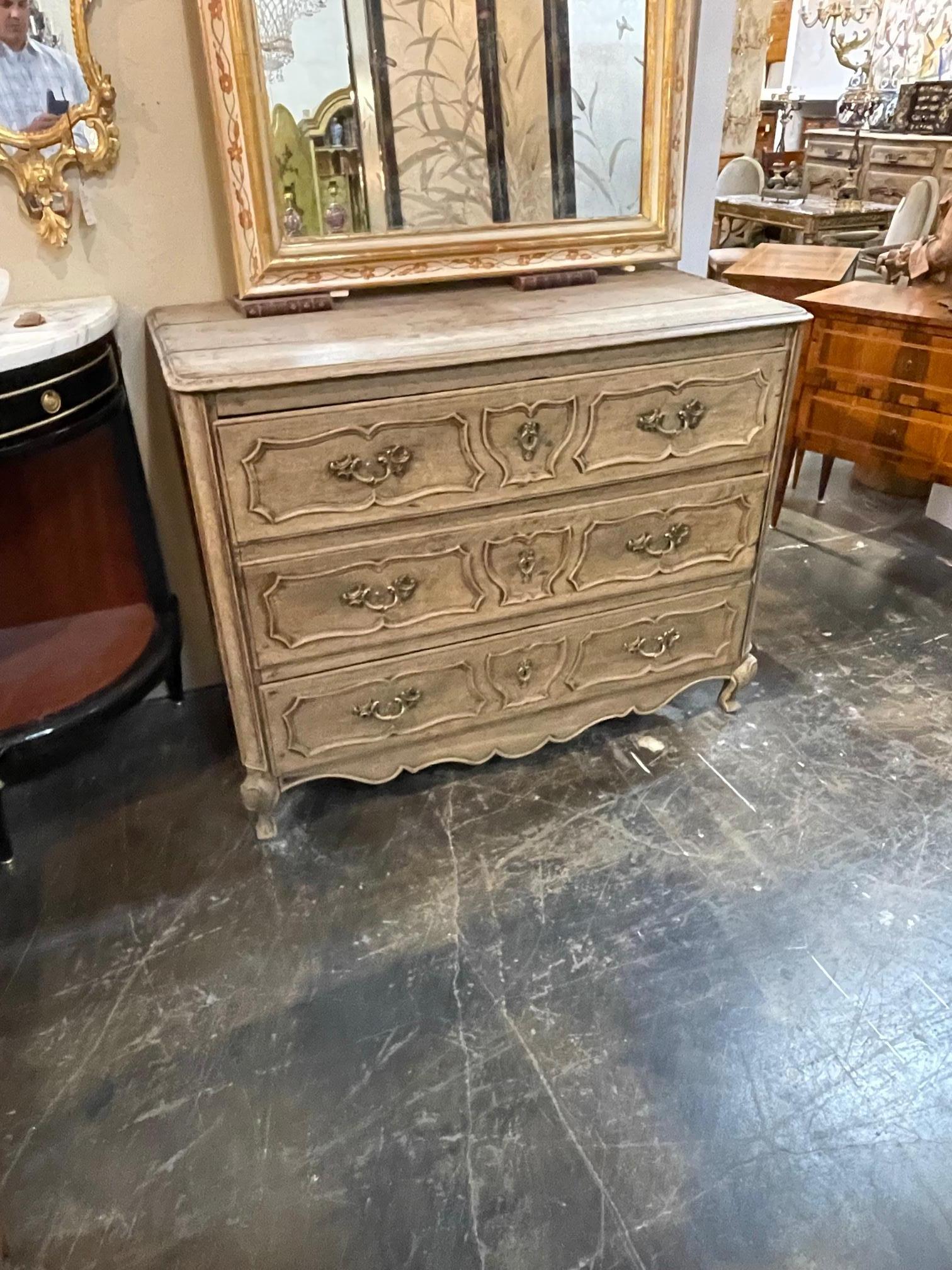 18th Century French Bleached Commode In Good Condition In Dallas, TX