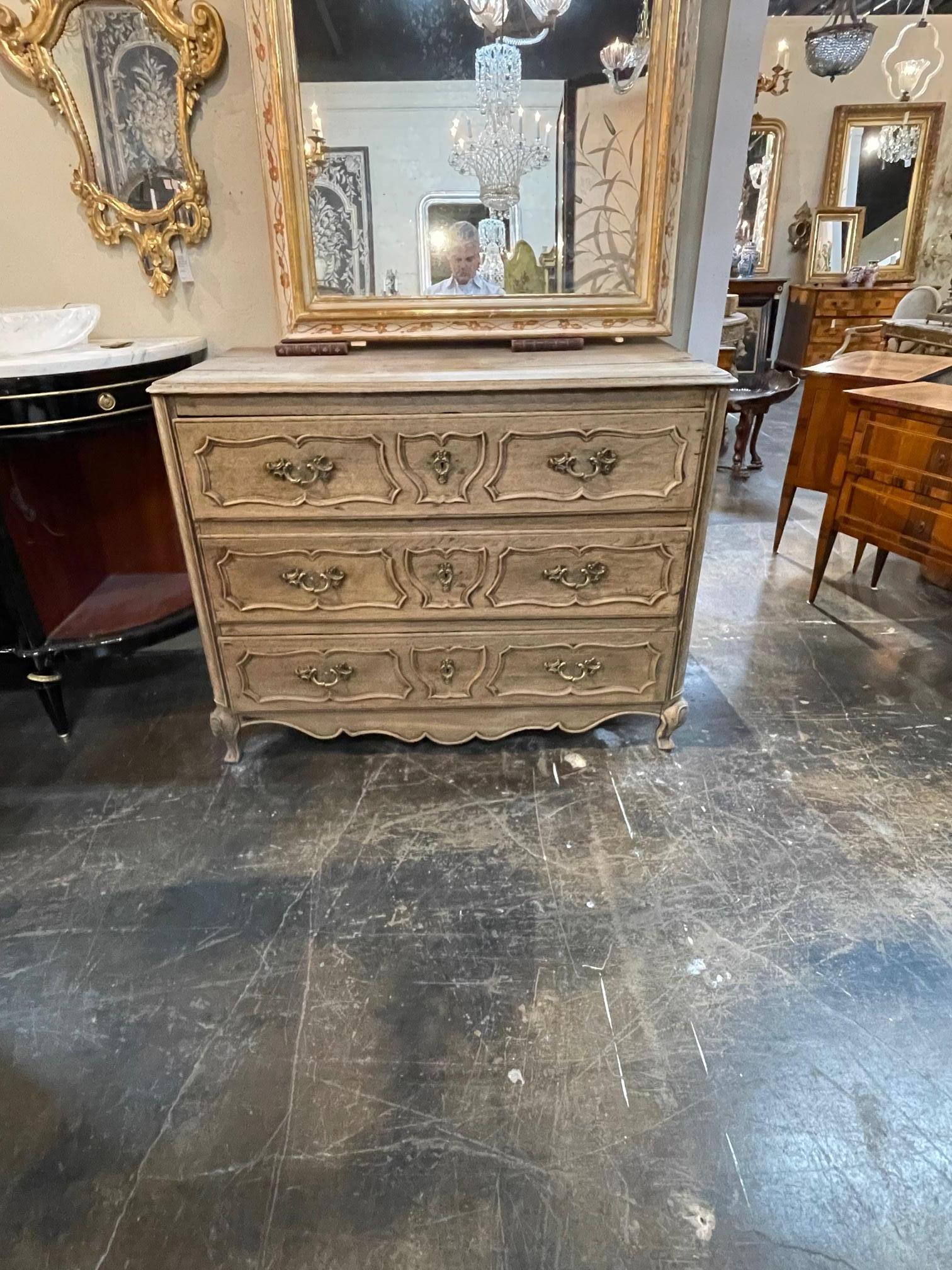 18th Century French Bleached Commode 3