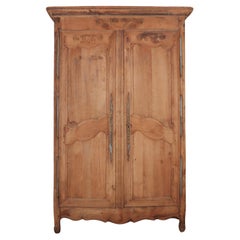 Antique 18th Century French Bleached Oak Armoire