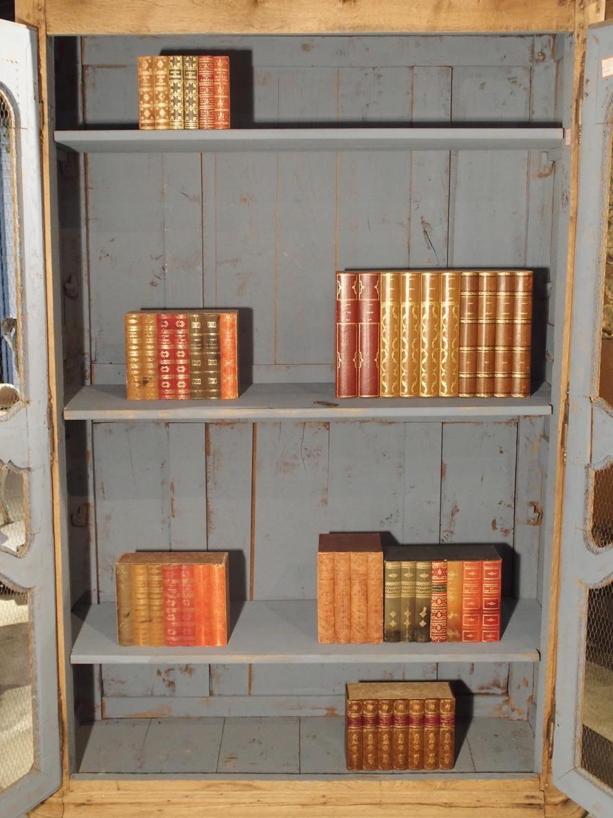 18th Century French Bleached Oak Bibliotheque with Chicken Wire Panels 6
