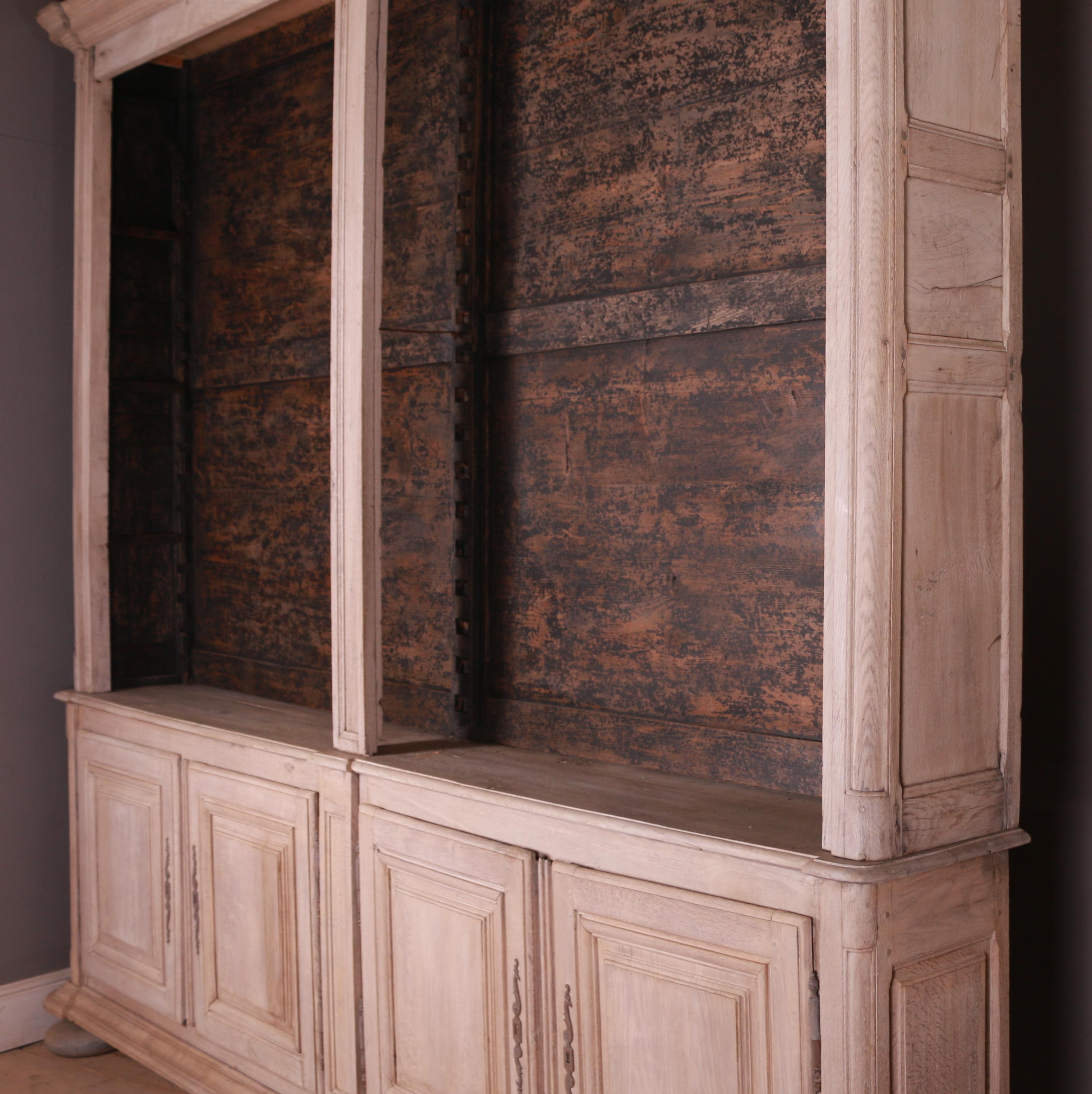 18th Century French Bleached Oak Bookcase For Sale 7