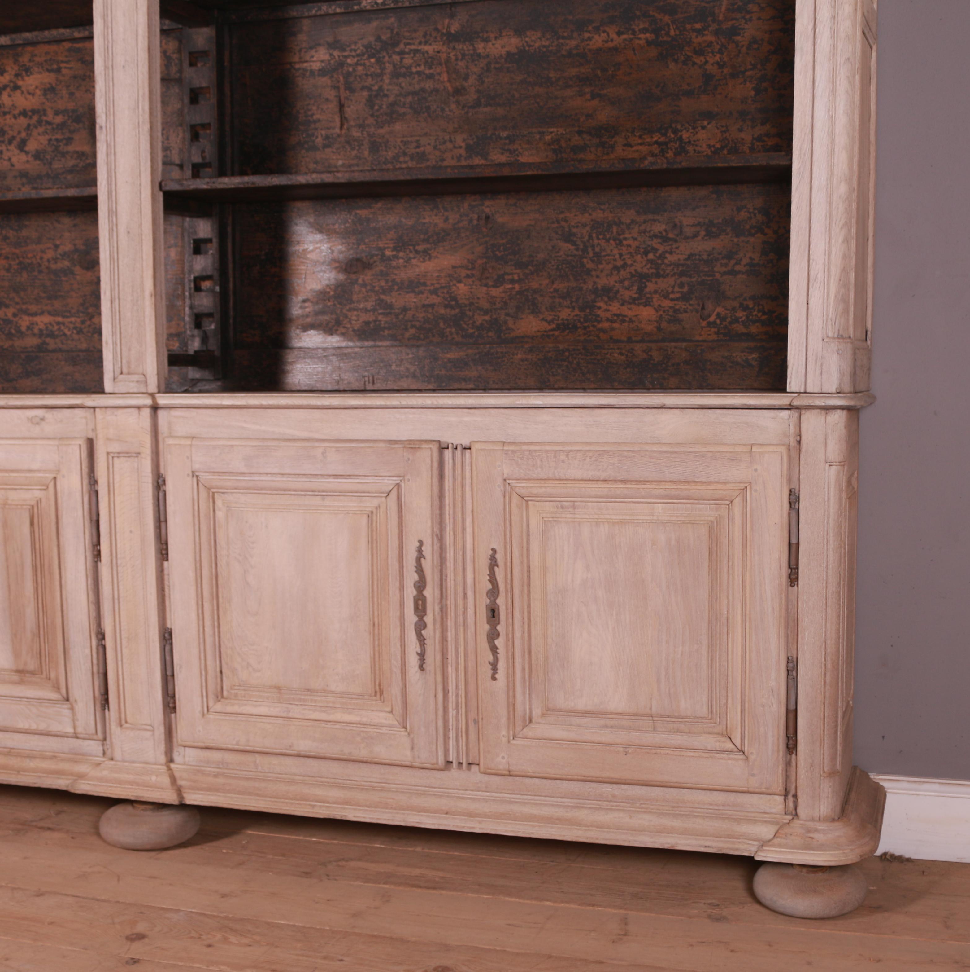 18th Century French Bleached Oak Bookcase For Sale 1