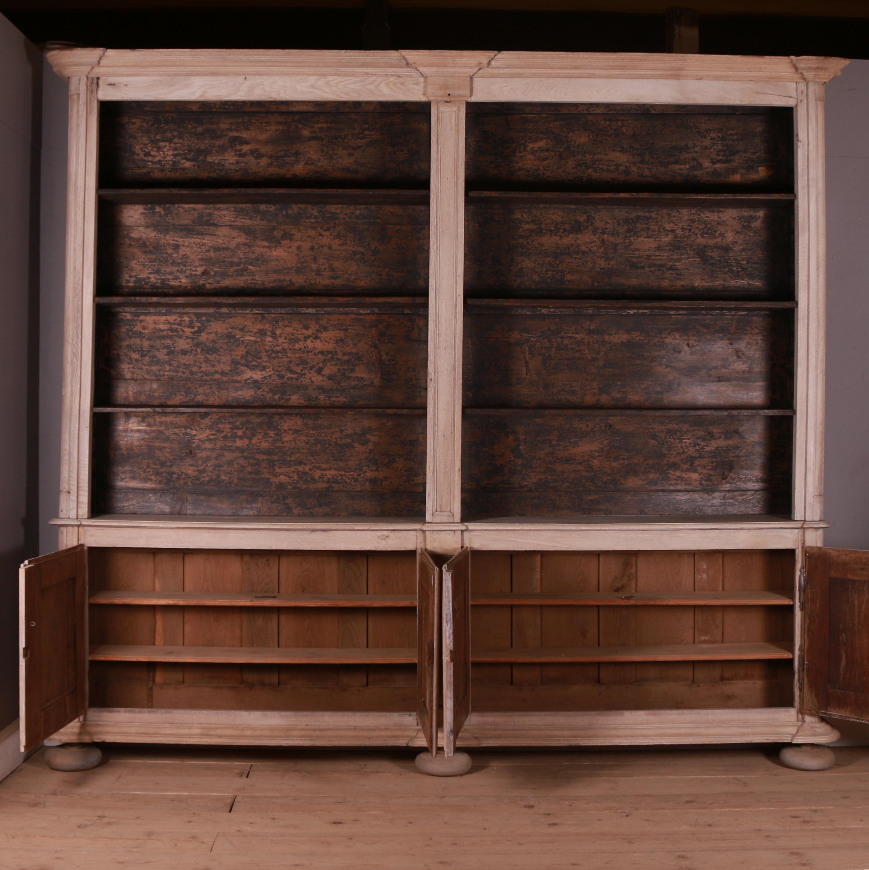 18th Century French Bleached Oak Bookcase For Sale 5