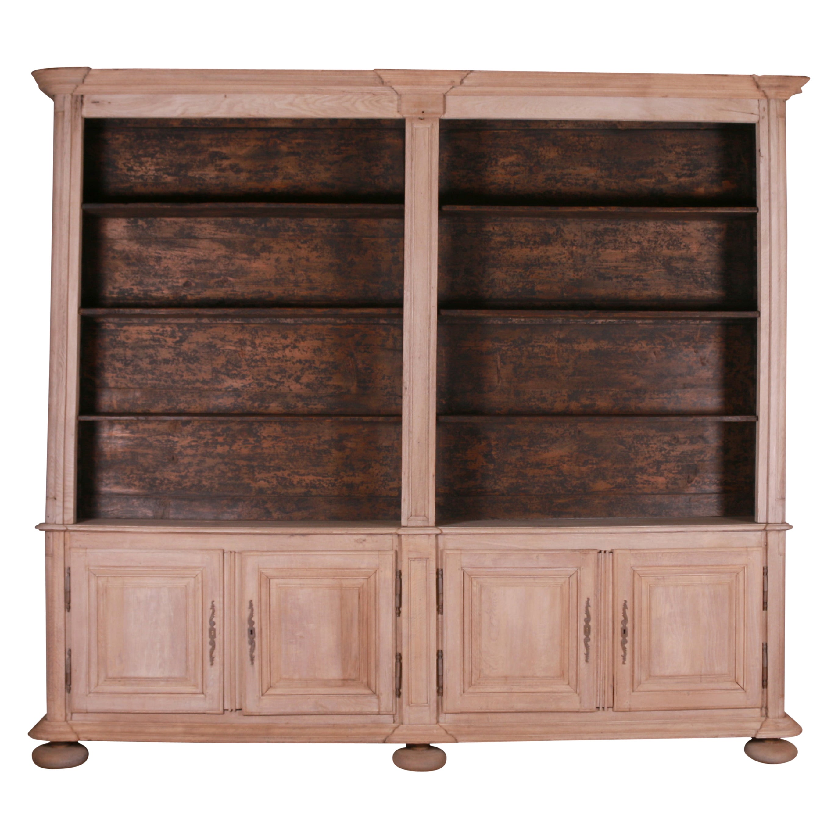 18th Century French Bleached Oak Bookcase