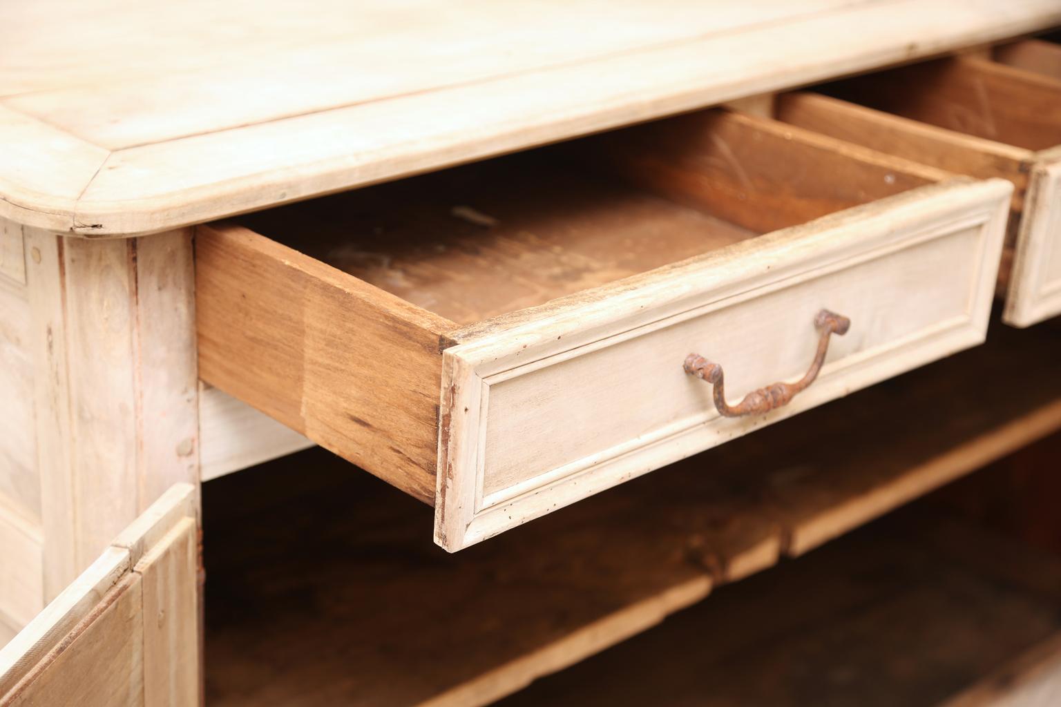 18th Century French Bleached Walnut Buffet For Sale 3