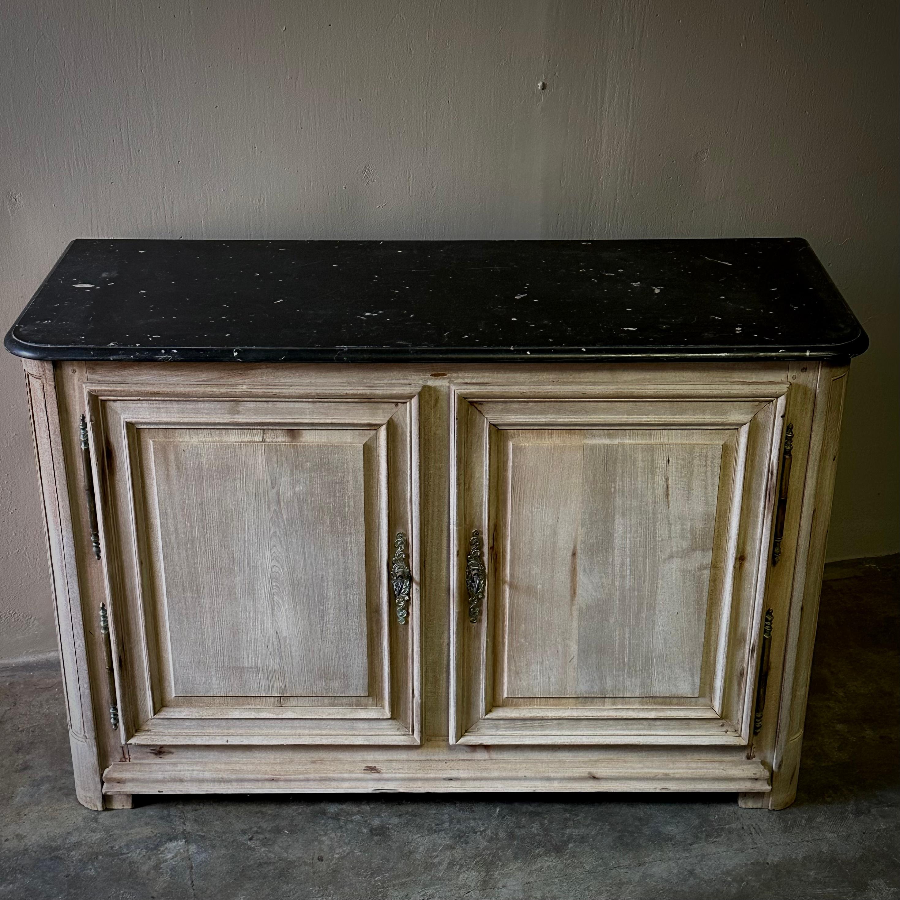 18th Century French Bleached Wood Sideboard For Sale 1