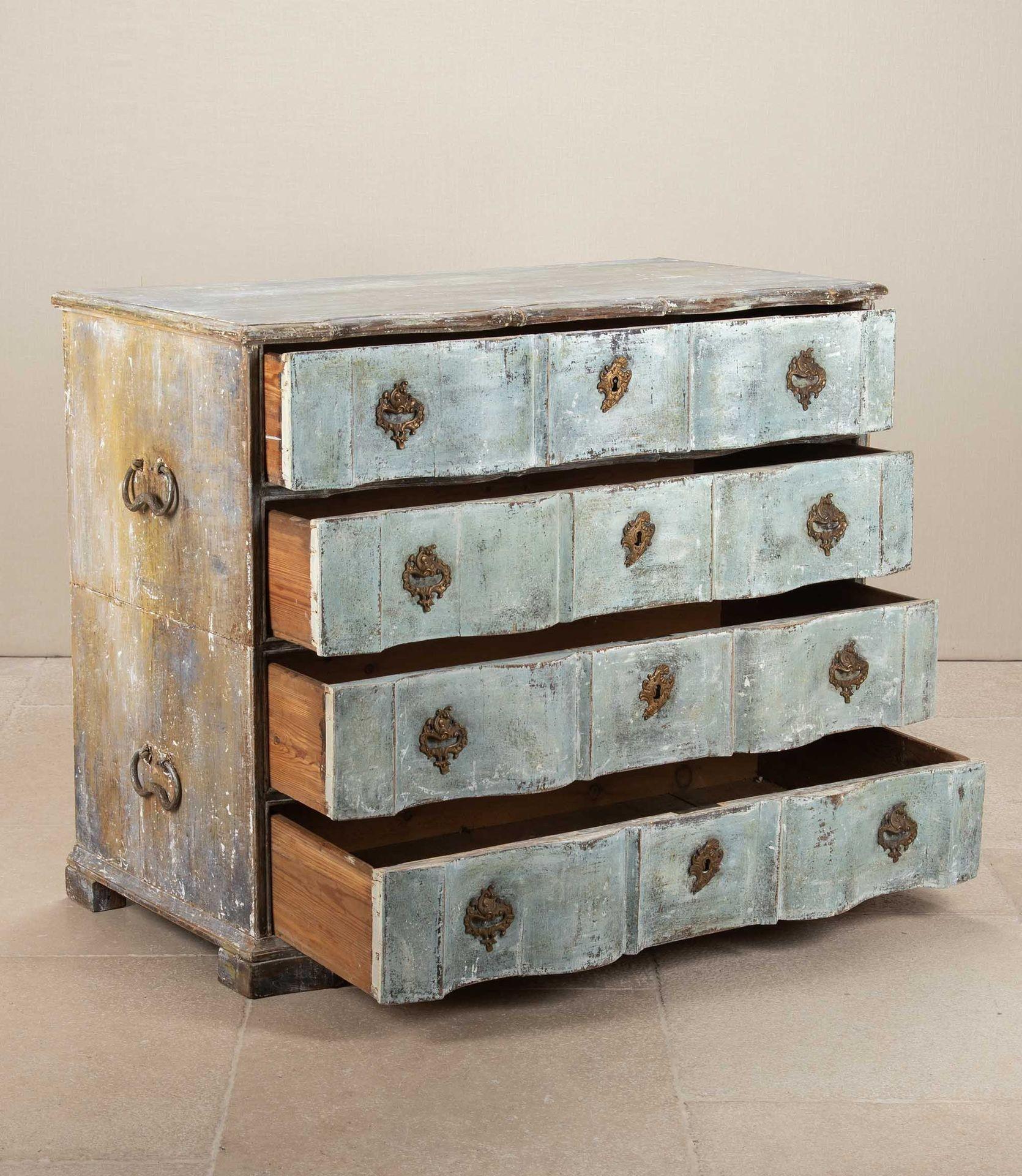 Francese Commodo francese dipinto di blu del XVIII secolo in vendita