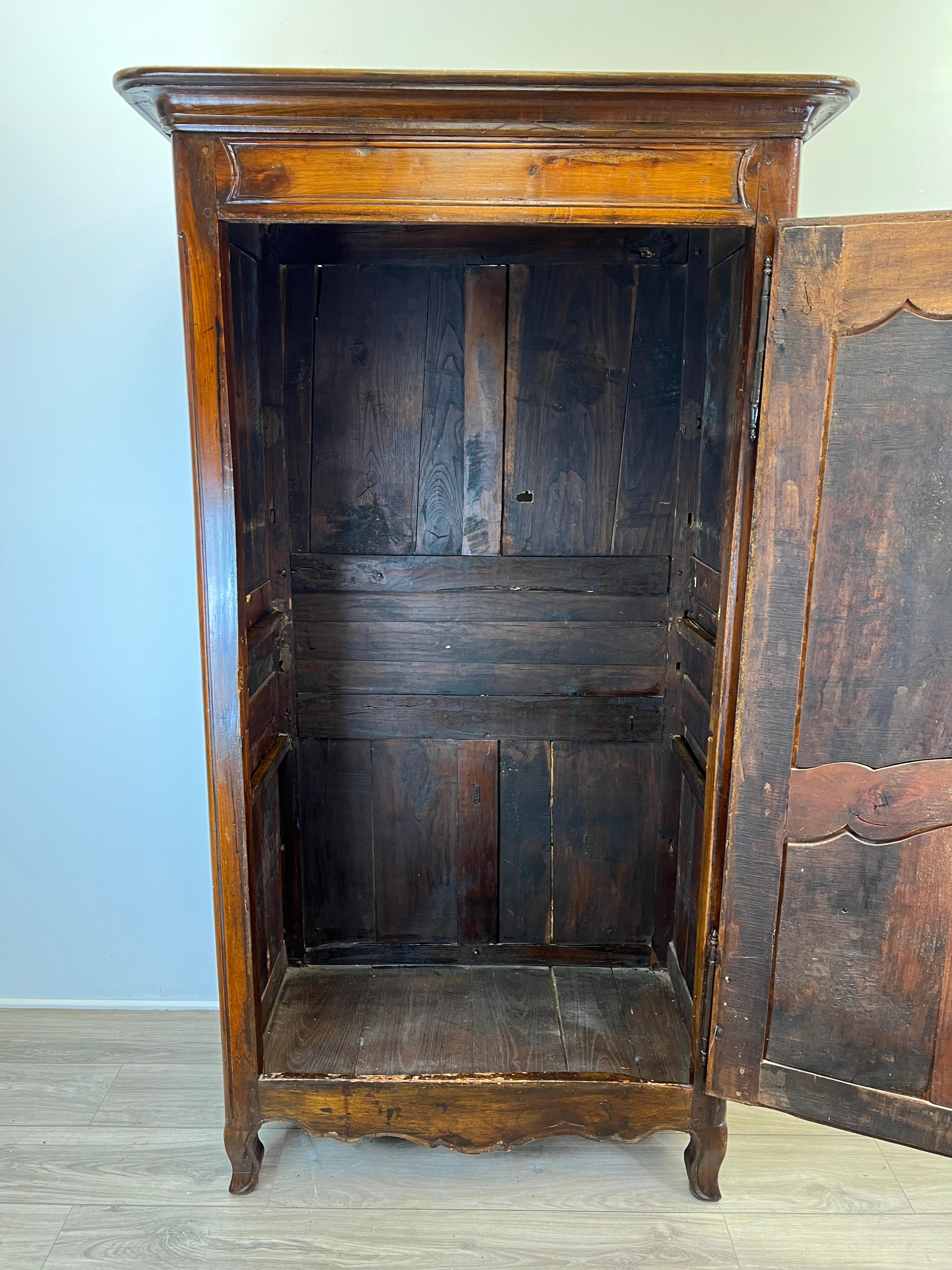 18th Century French Bonnetiere Armoire Cabinet 10