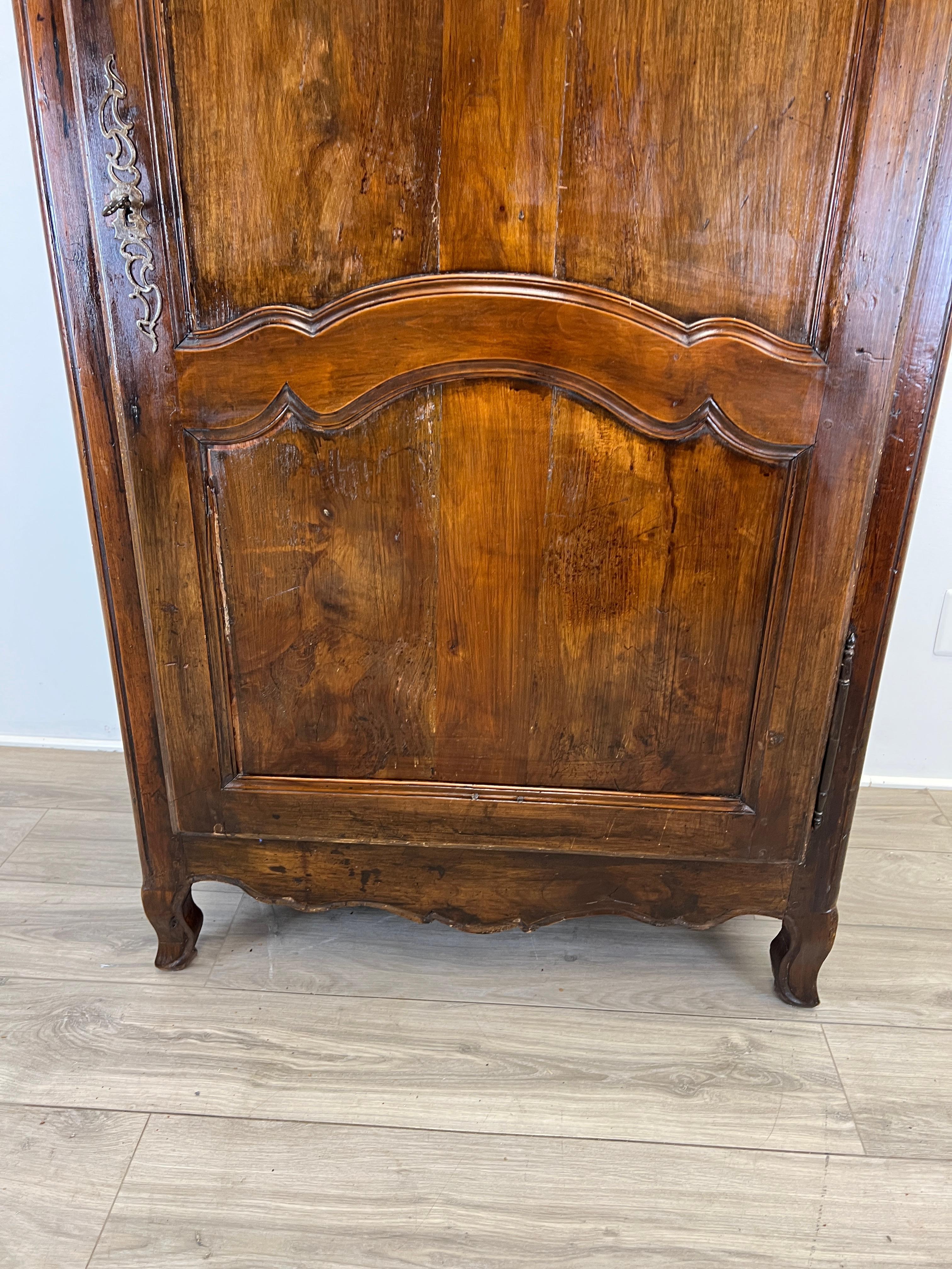 French Provincial 18th Century French Bonnetiere Armoire Cabinet